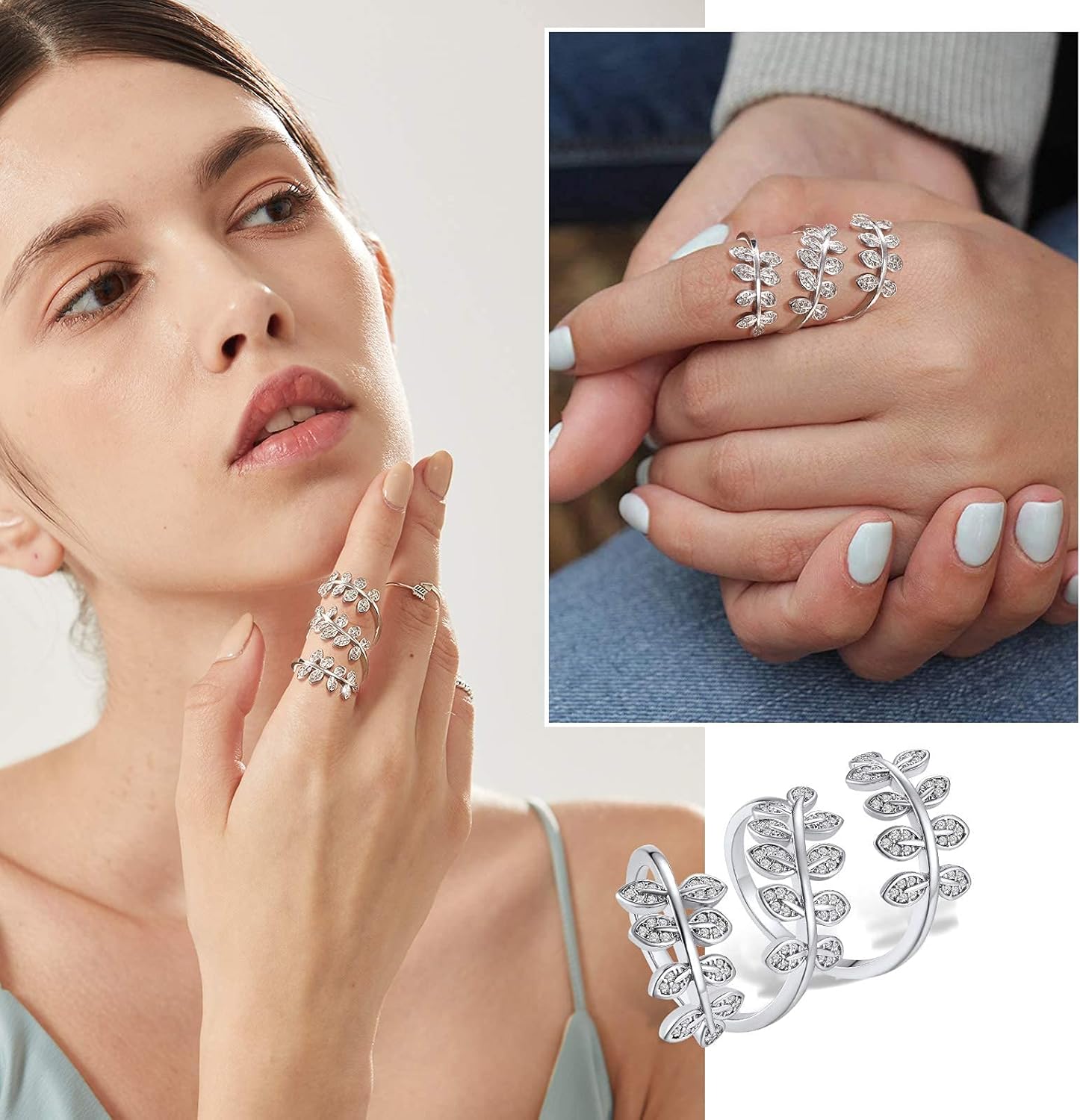 Adjustable Flower Knuckle Finger Rings