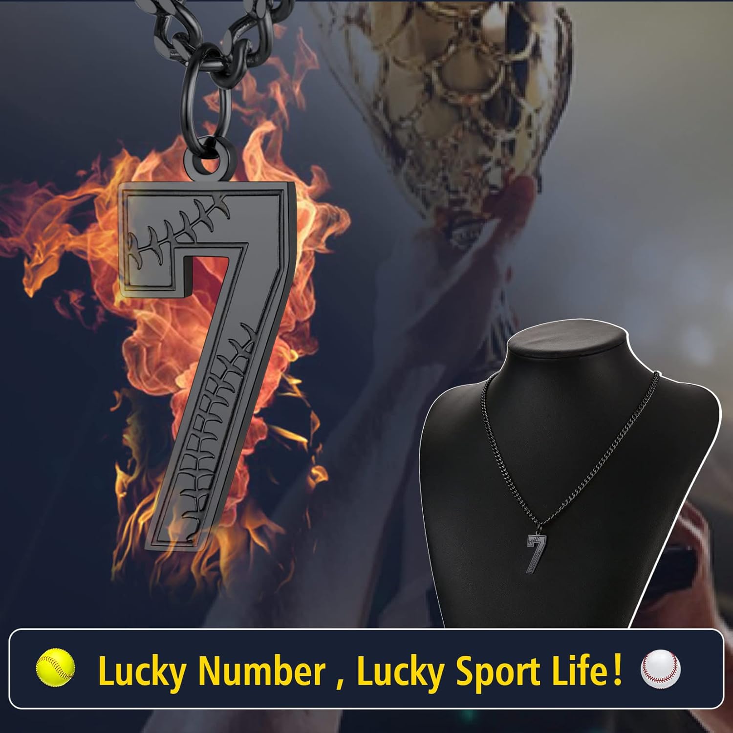 Thorn Mark Lucky Number 7 Necklaces