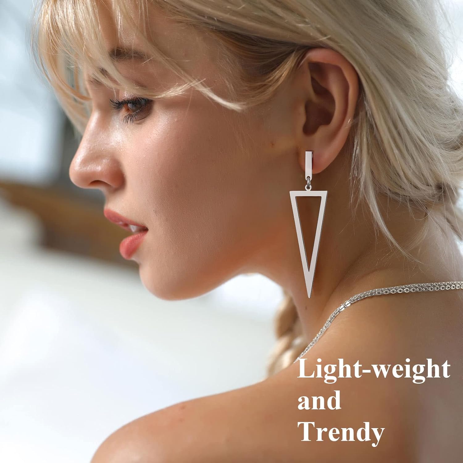 Triangle Pierced Drop & Dangle Earrings