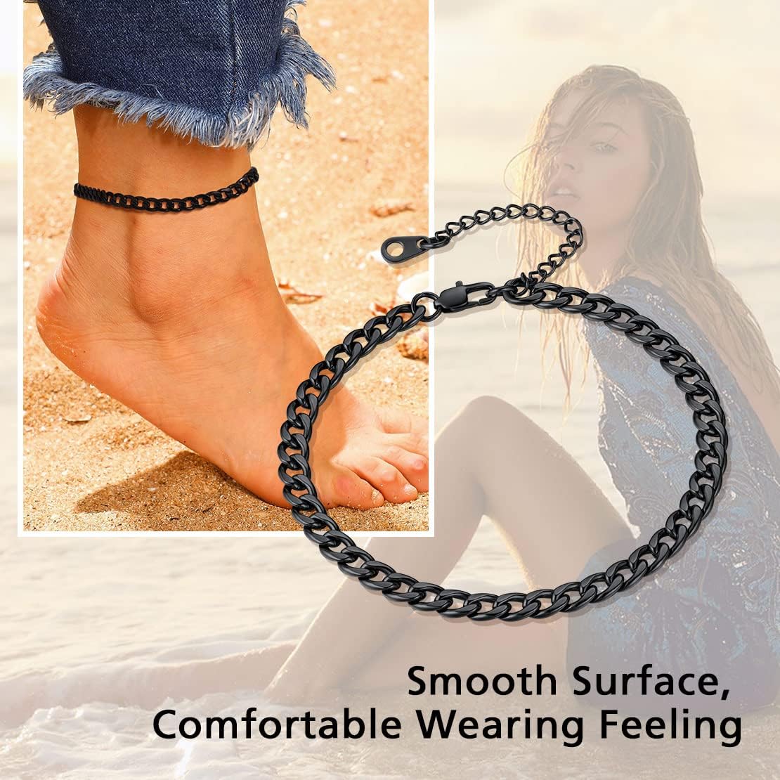 Cuban Curb Chain Anklets
