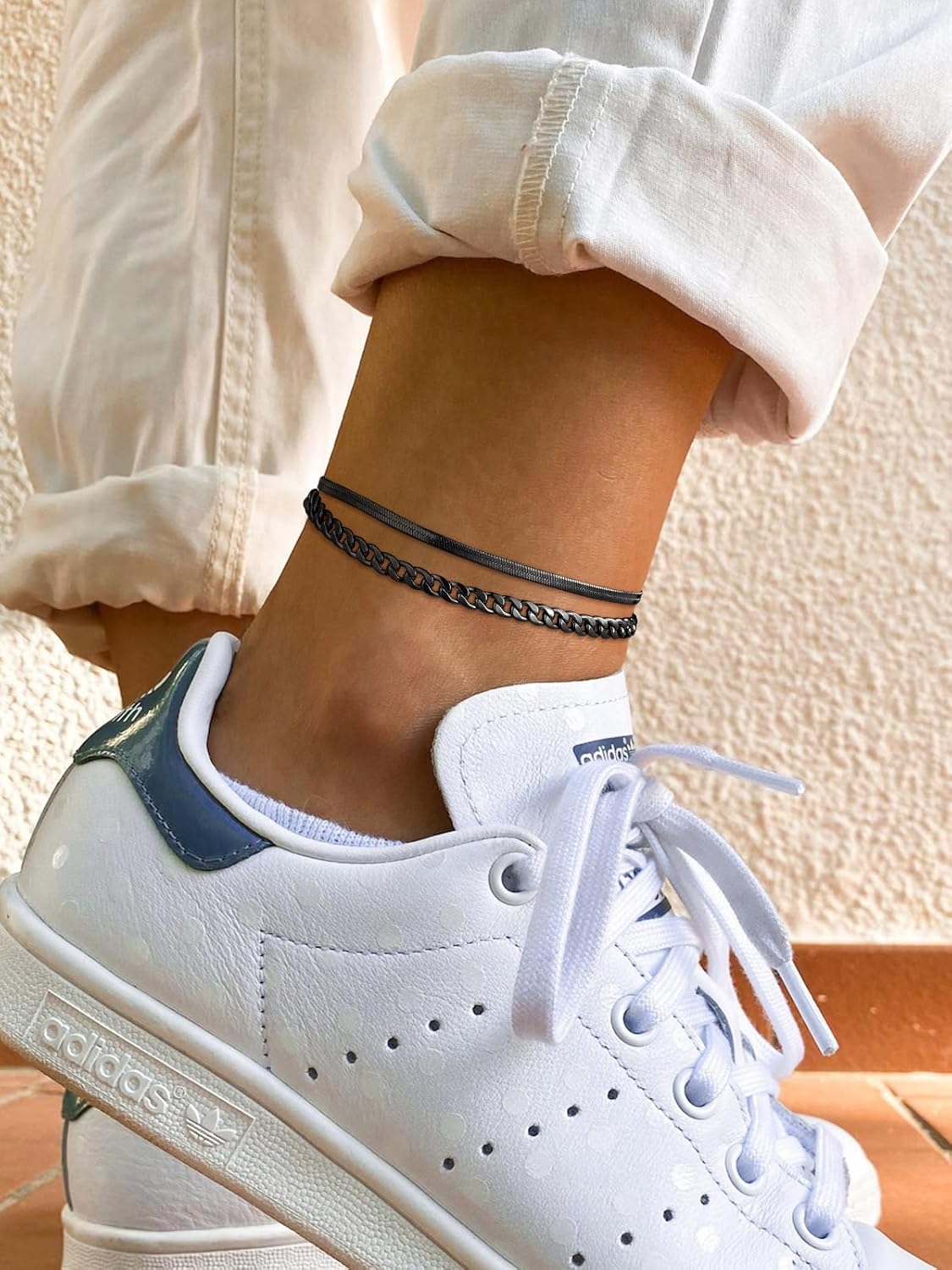 2PCS Cuban & Herringbone Ankle Set for Men