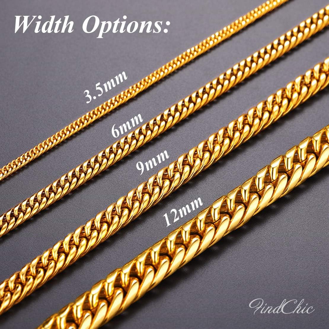 12MM Thick Cuban Link Chain Chunky Necklace