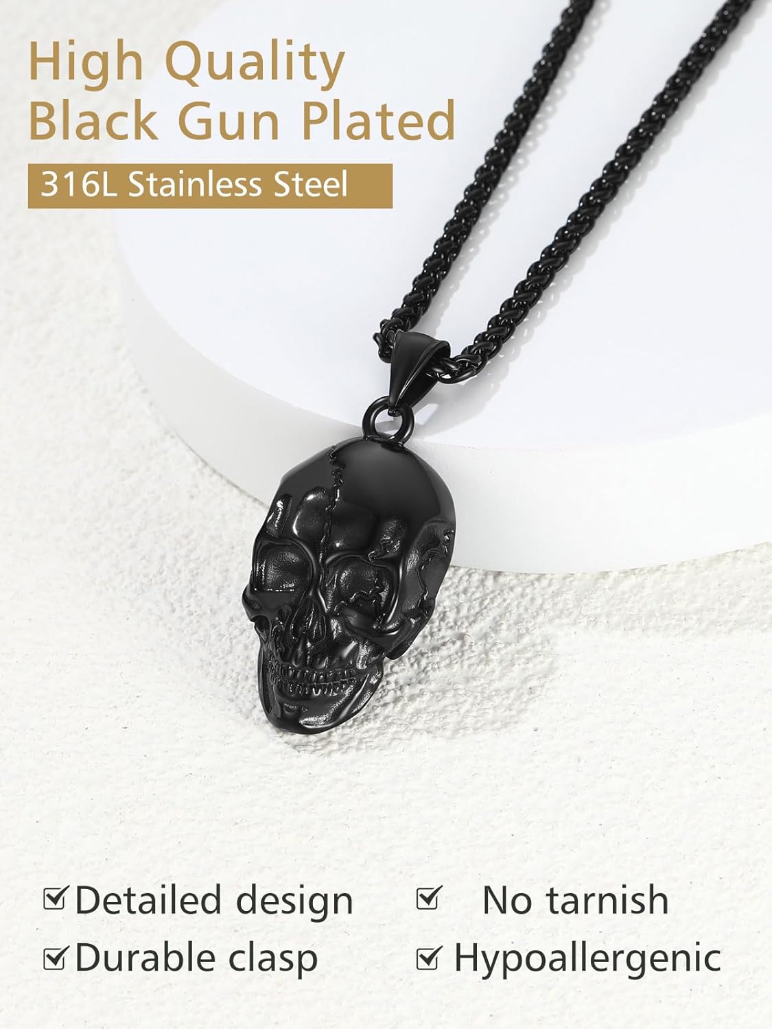Skull Fissured Head Pendant Necklaces
