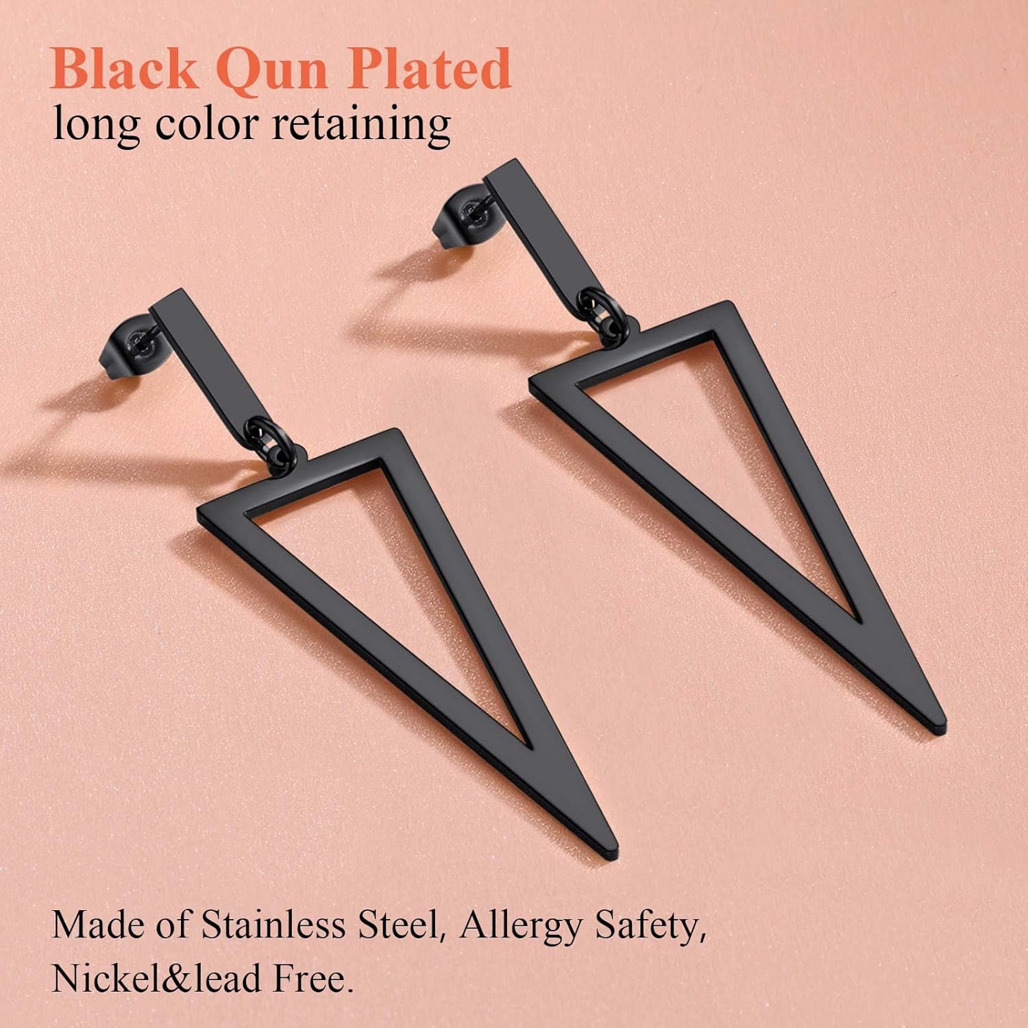 Triangle Pierced Drop & Dangle Earrings