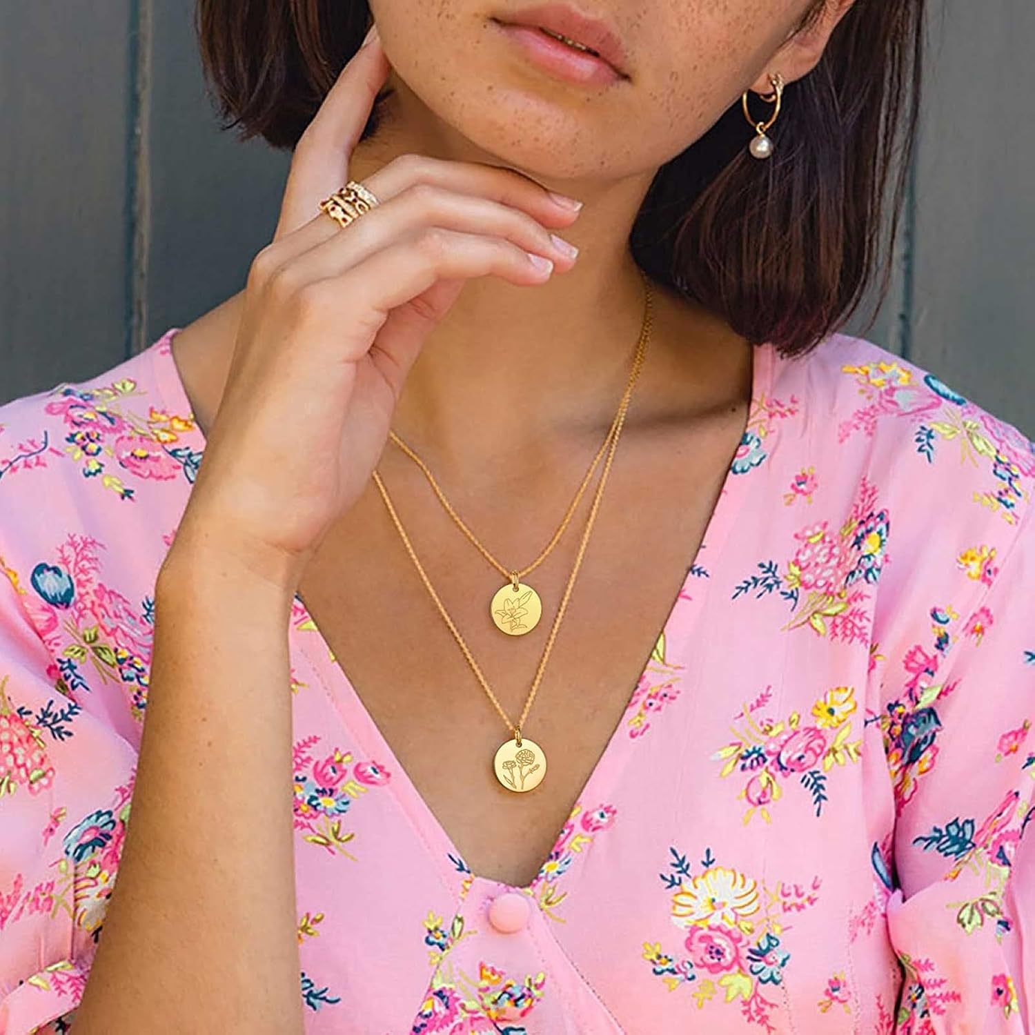 Sunflower Disc Necklaces