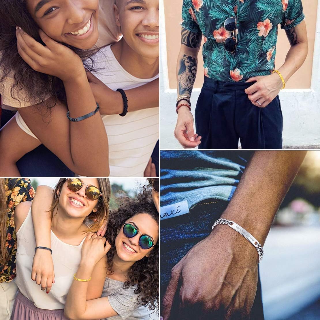 Chunky Cuban Bar Bracelets 