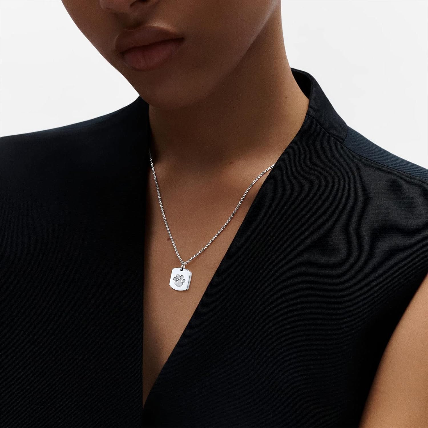 Dog Tag Paw Print Urn Ashes Necklaces