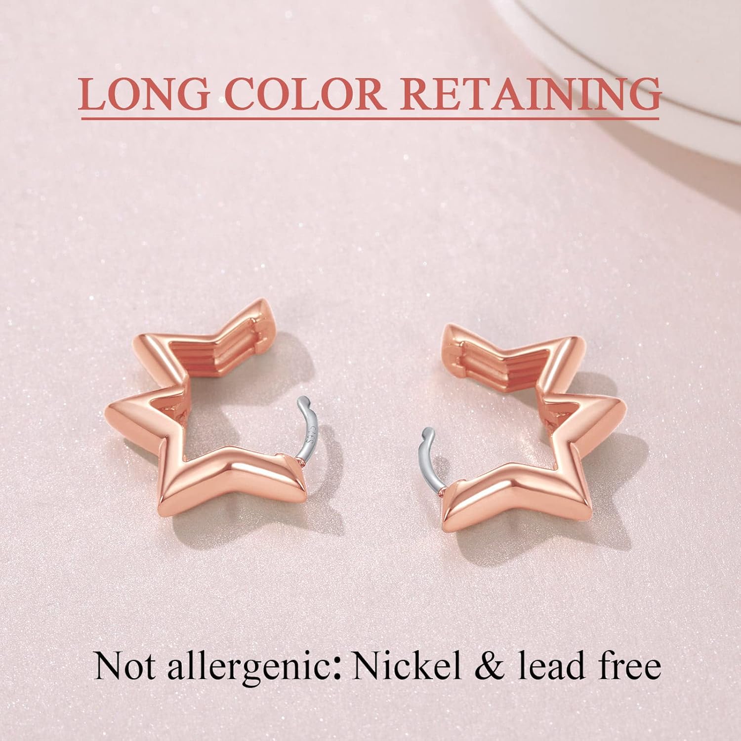 Hollow Star Huggie Hoops Earrings