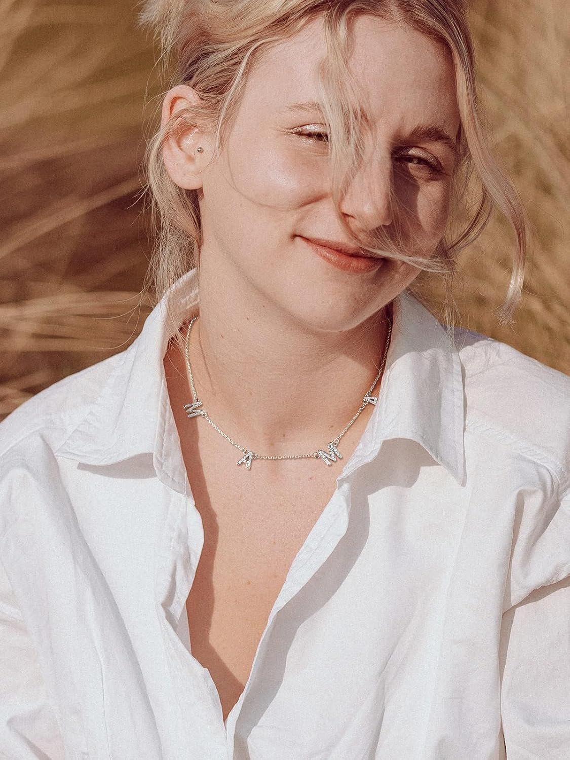 Cubic Zirconia MAMA Mom Choker Necklace