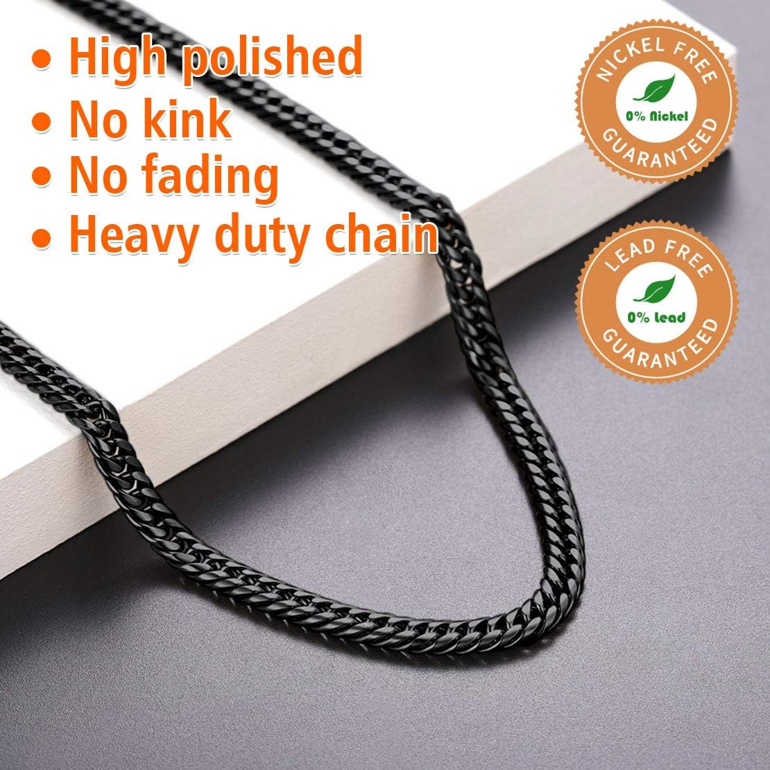 6mm Width Stainless Steel Double Tight Cuban Curb Link Chain