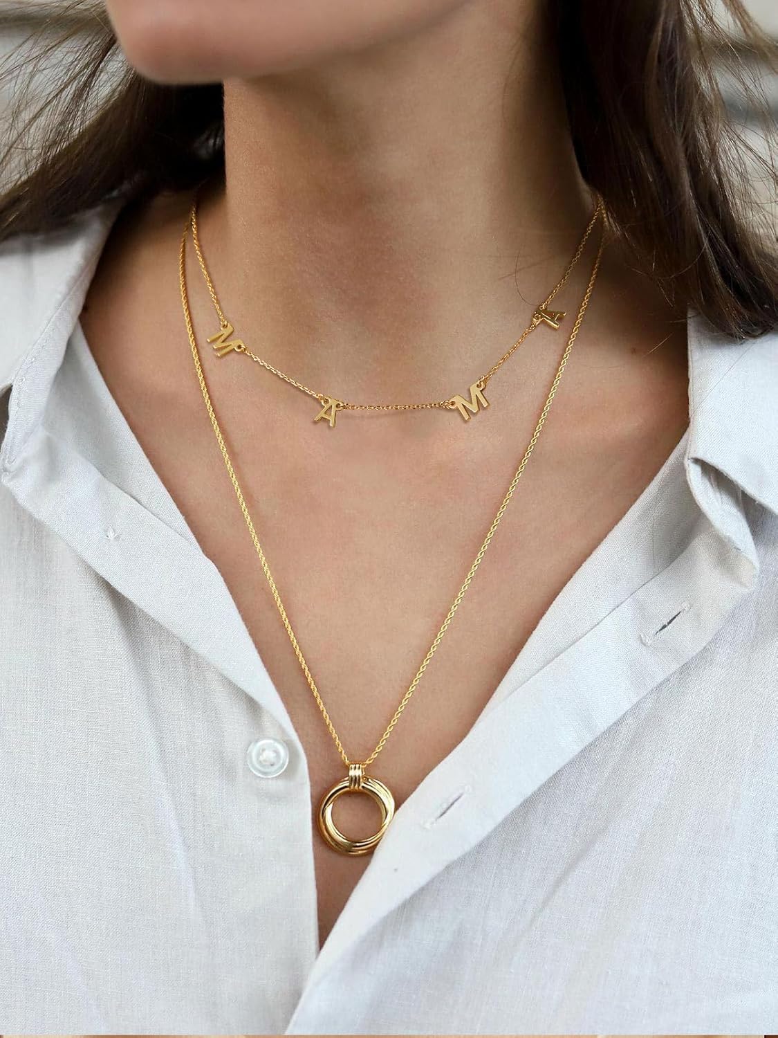 Cubic Zirconia MAMA Mom Choker Necklace