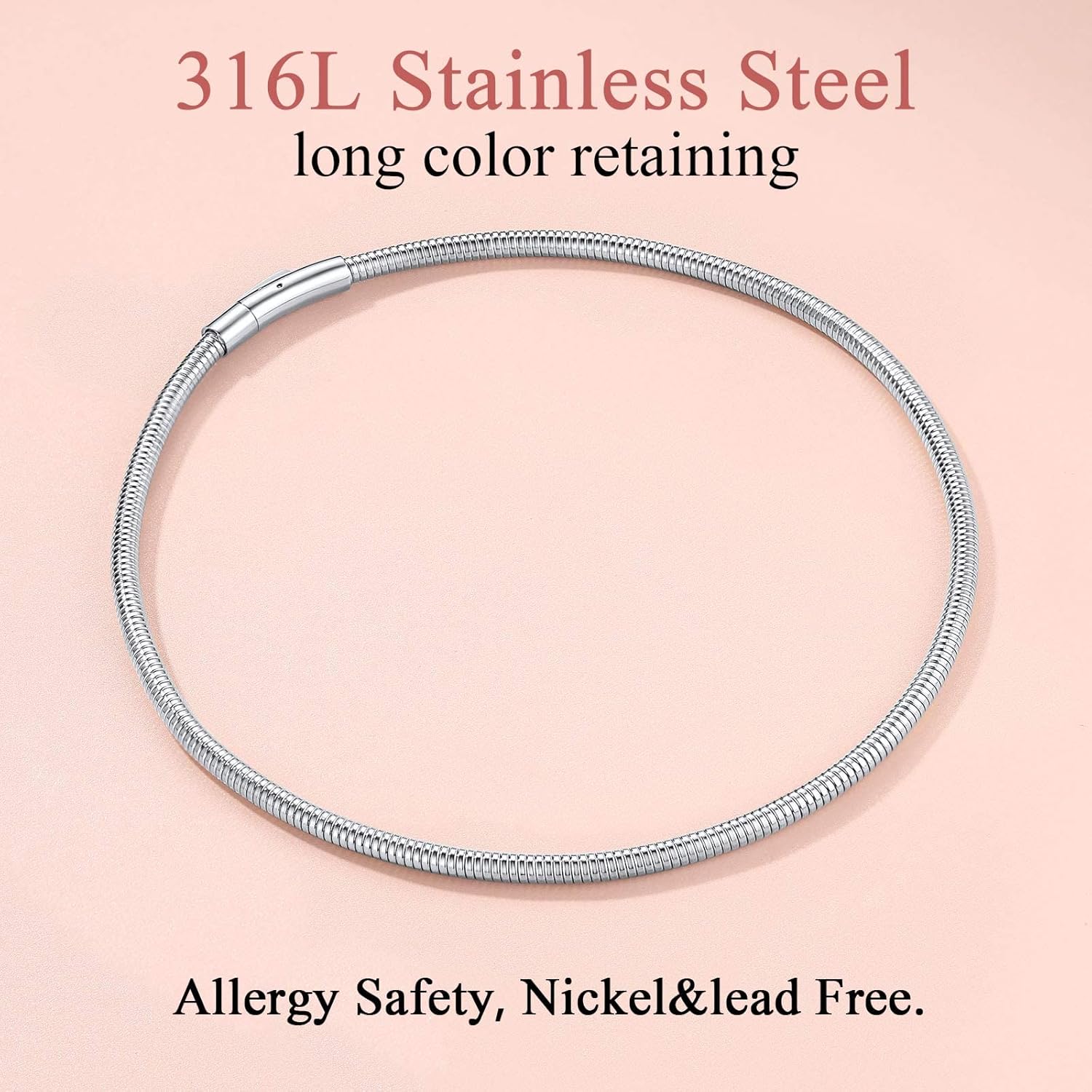 Round Snake Chain Choker Necklaces 