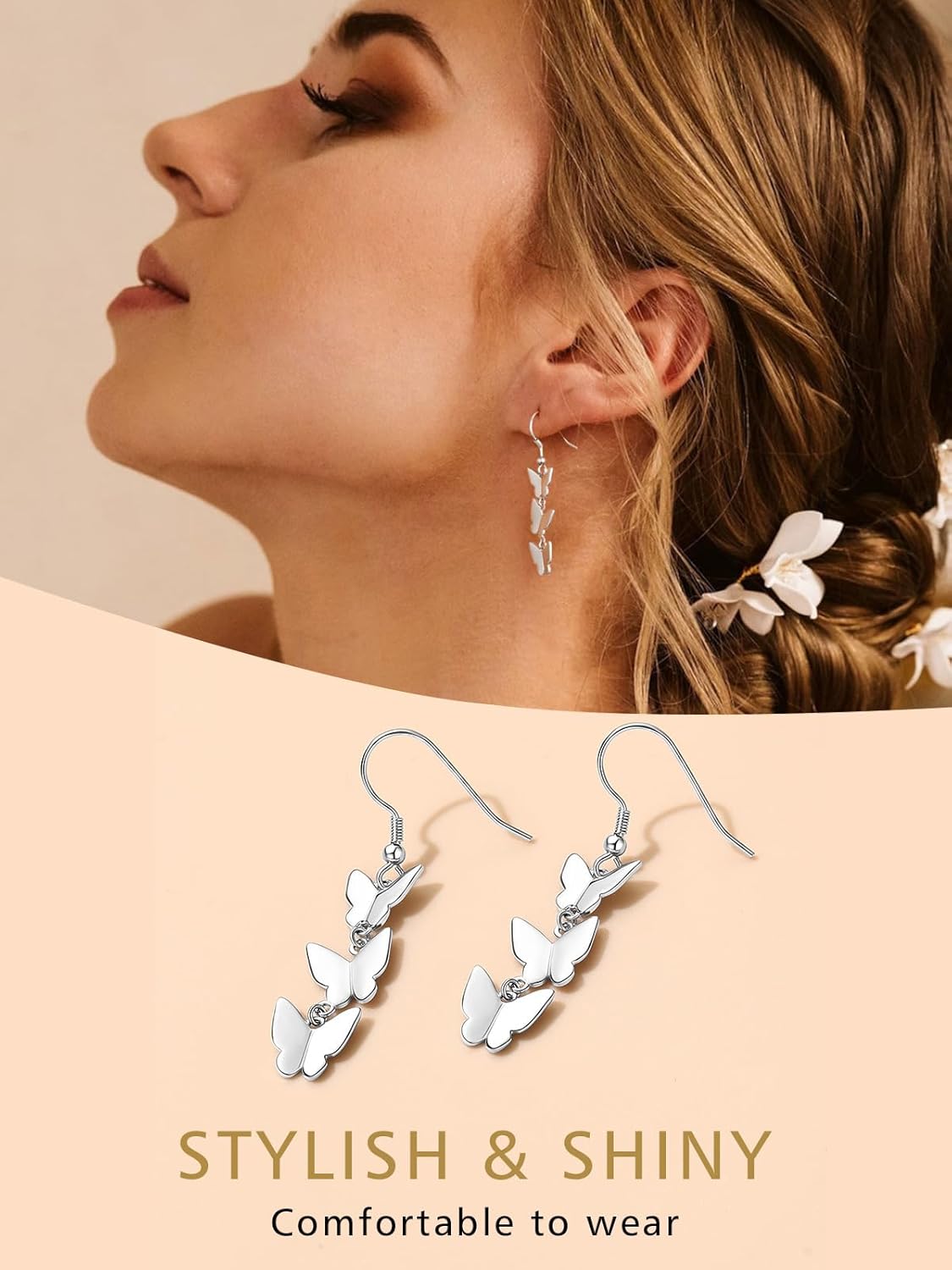 Trendy Butterfly Dangle Earrings