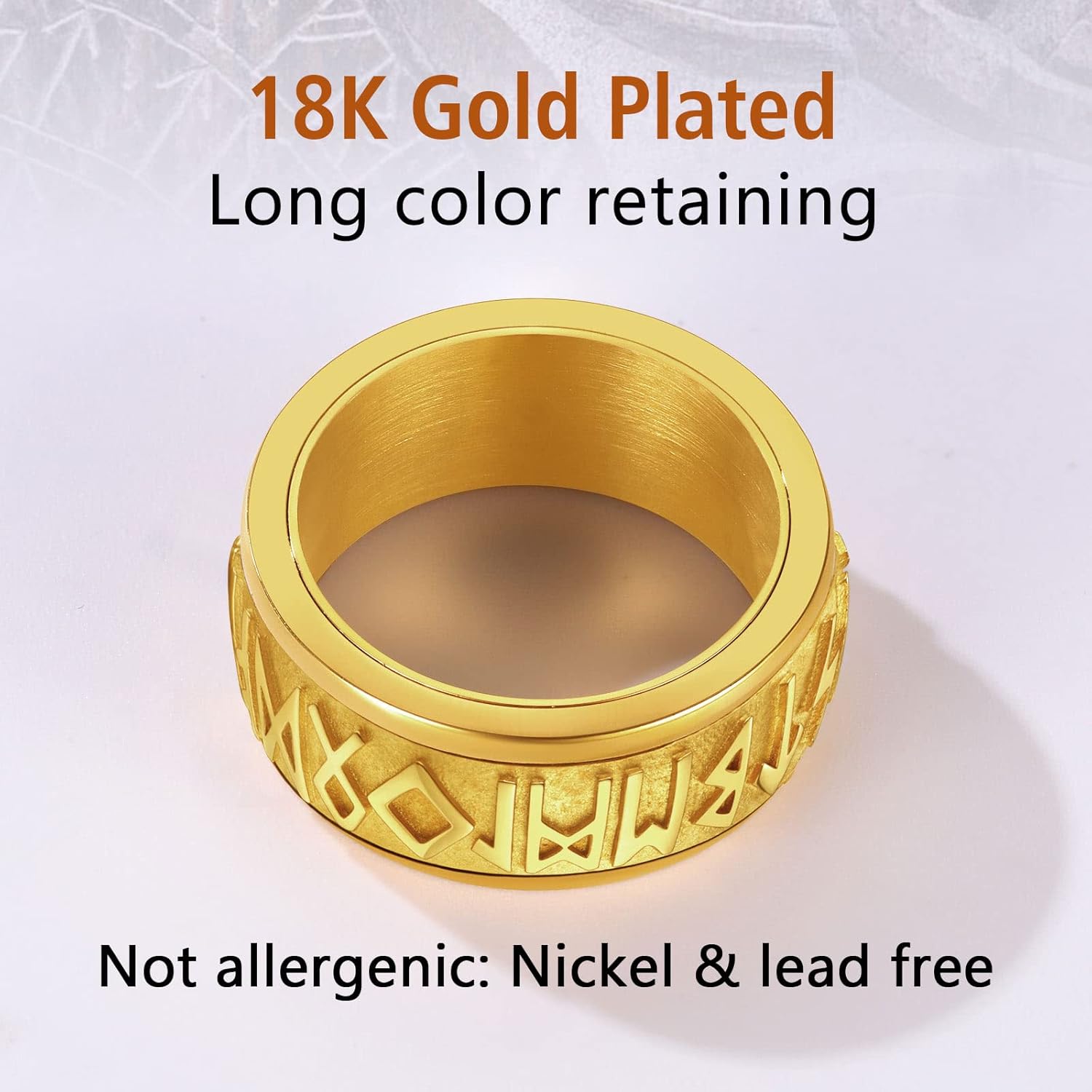 Viking Rune Spinner Anxiety Stress Relief Rings