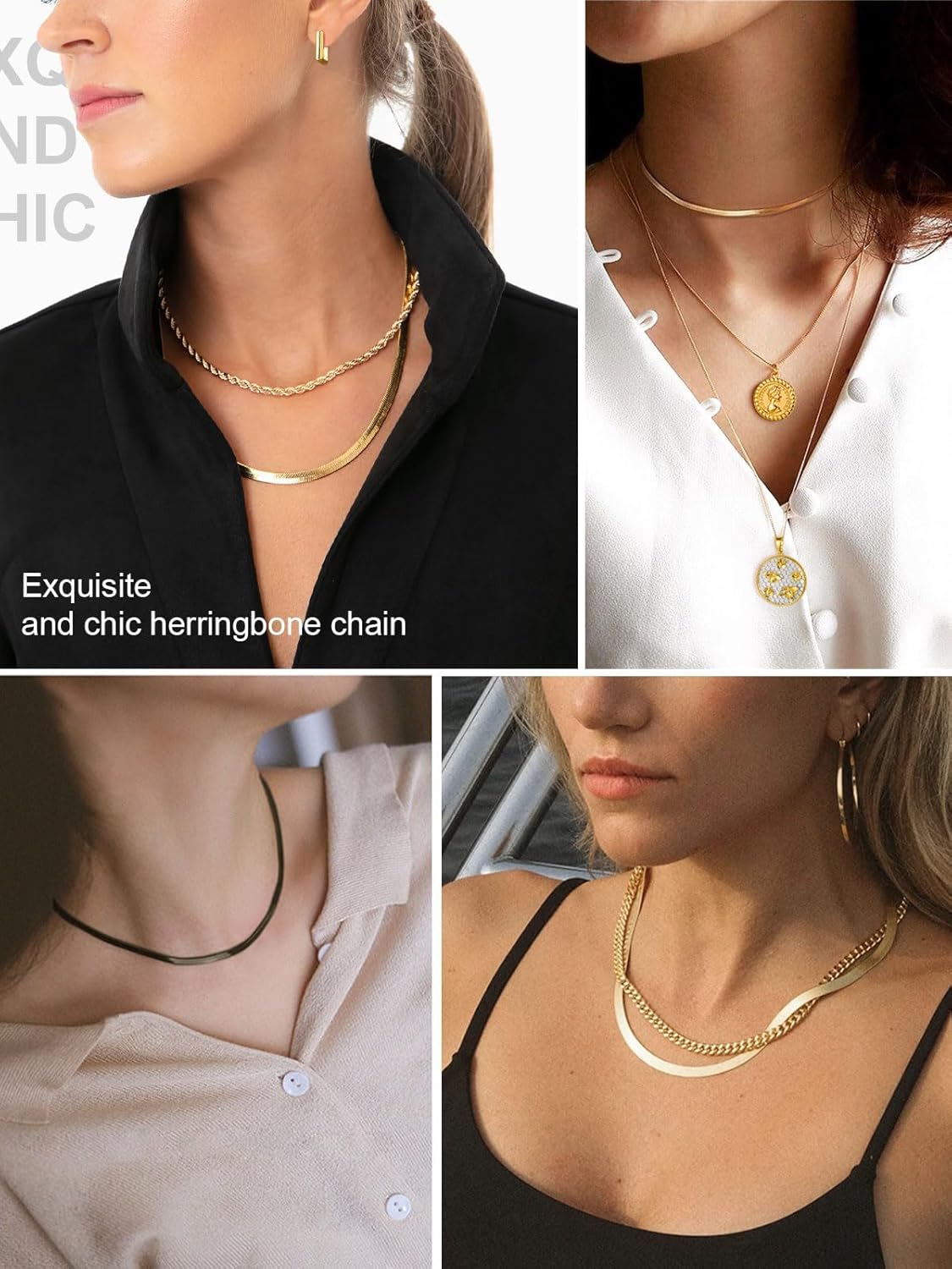 Stunning Herringbone Chains Necklaces 