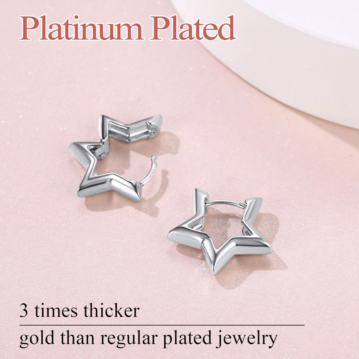 Hollow Star Huggie Hoops Earrings