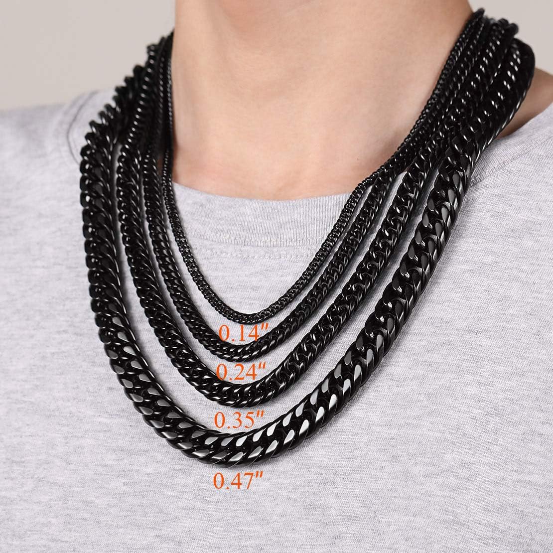 3.5MM Cuban Double Tight Curb Link Chain Necklace