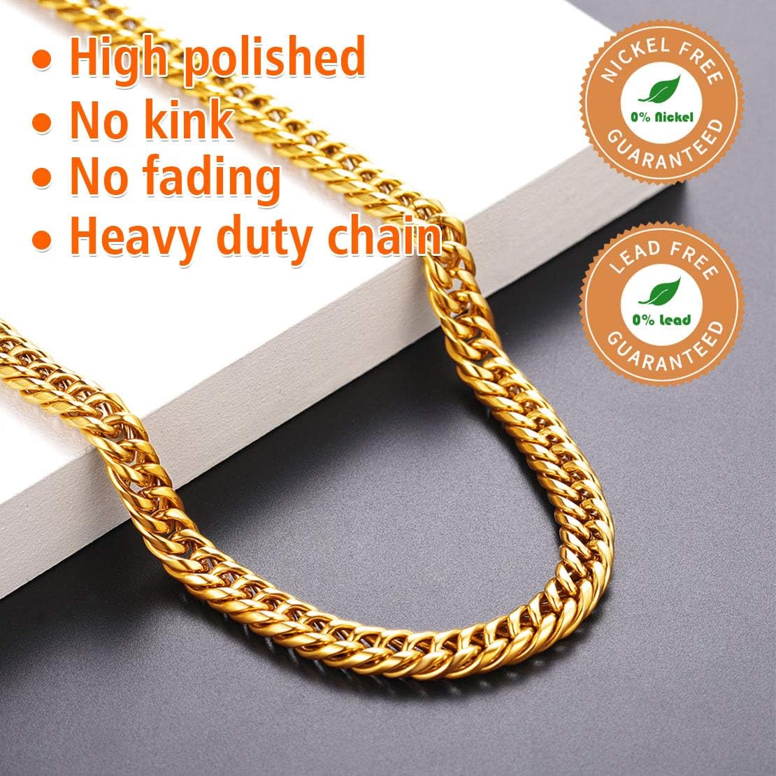 9mm Double Tight Cuban Curb Chunky Link Chain