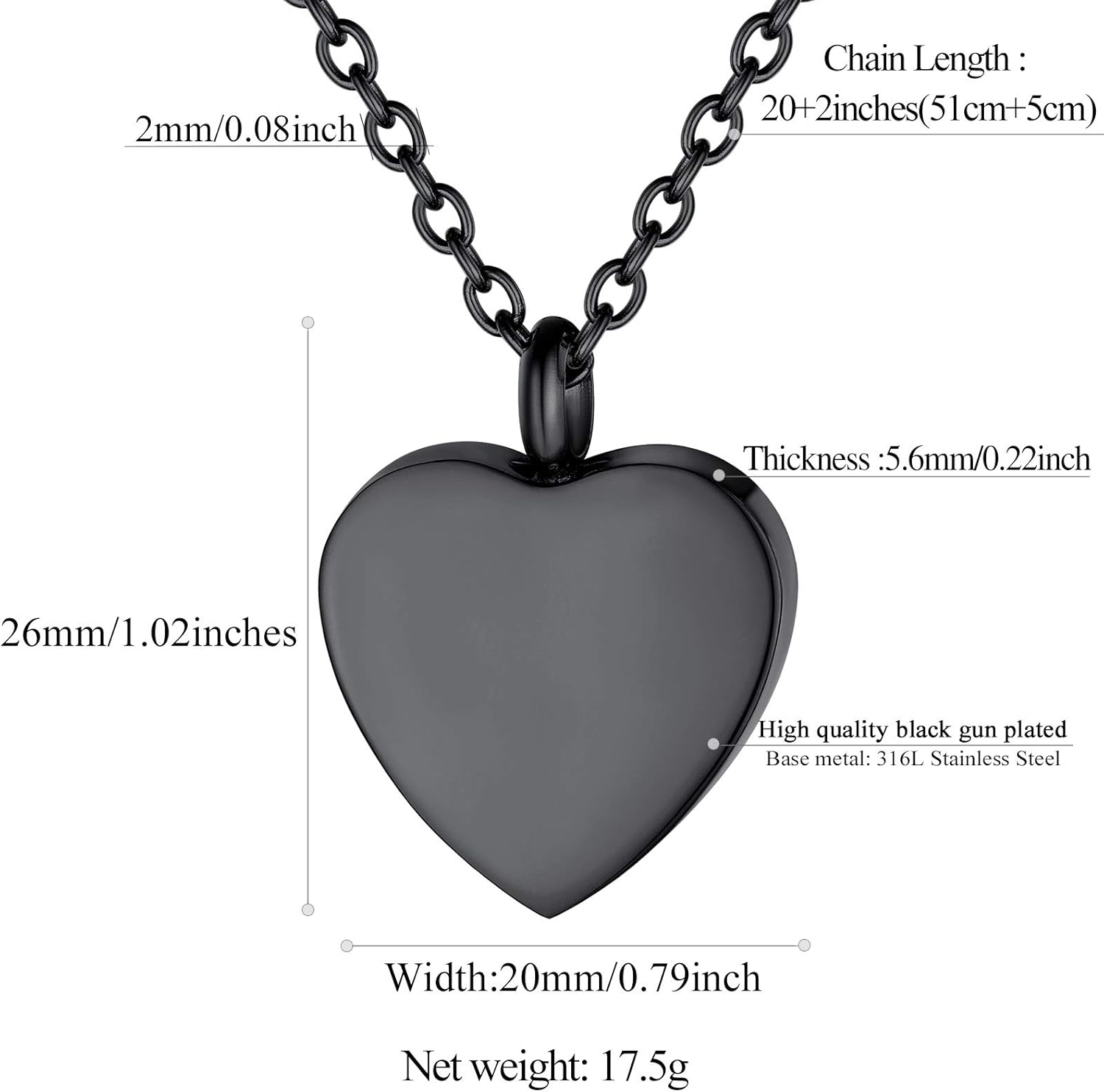 Heart Shaped Ashes Pendant Jewelry