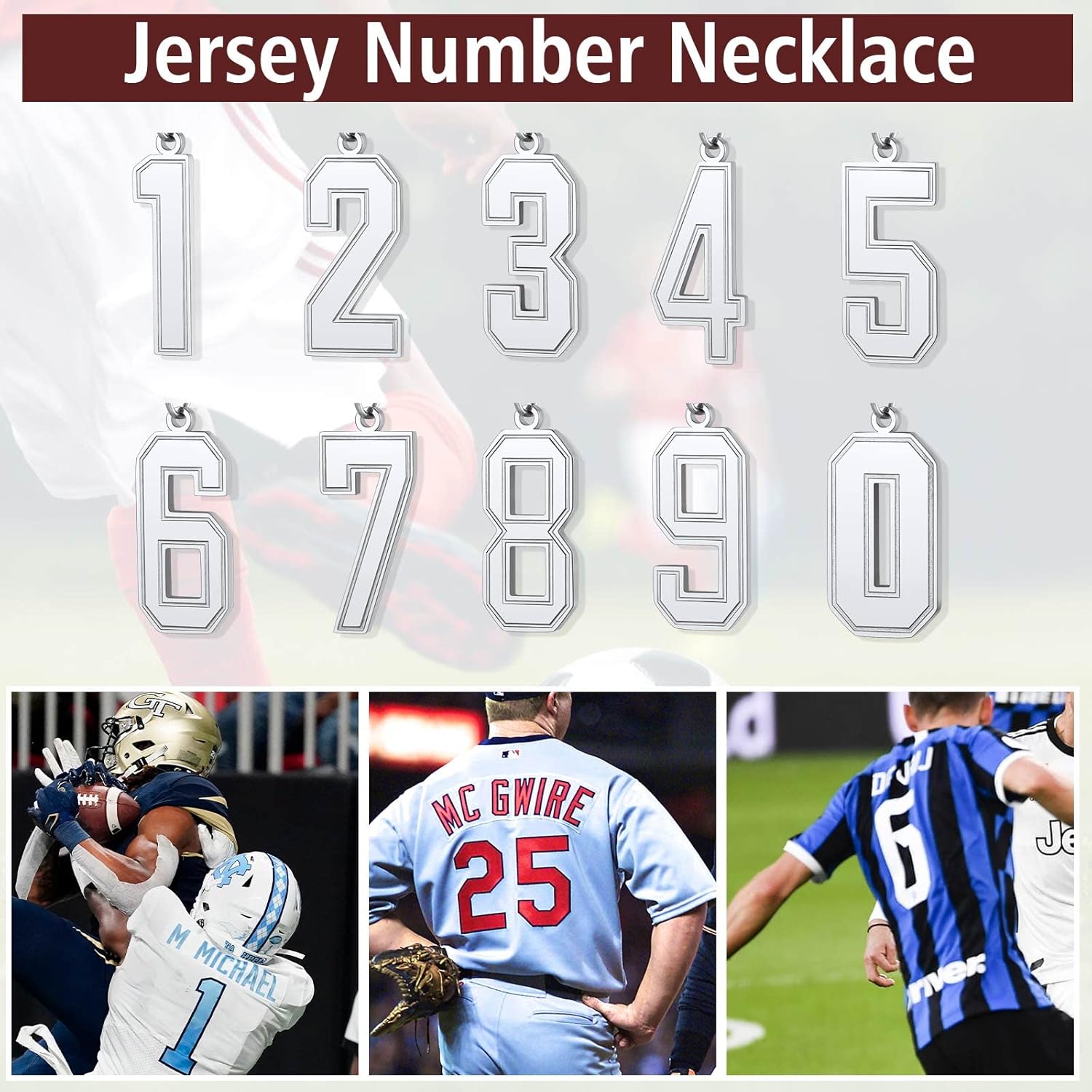 Sports Jersey Lucky Basketball Number 2 Necklaces