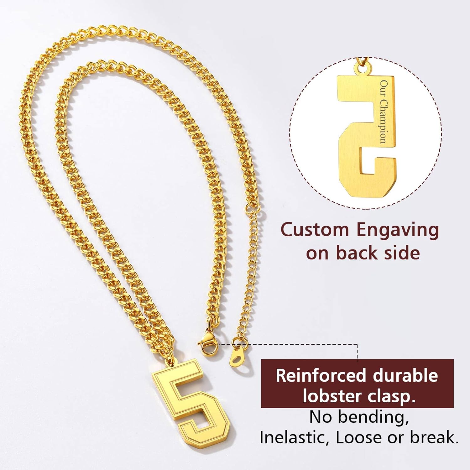 Sports Jersey Lucky Basketball Number 2 Necklaces