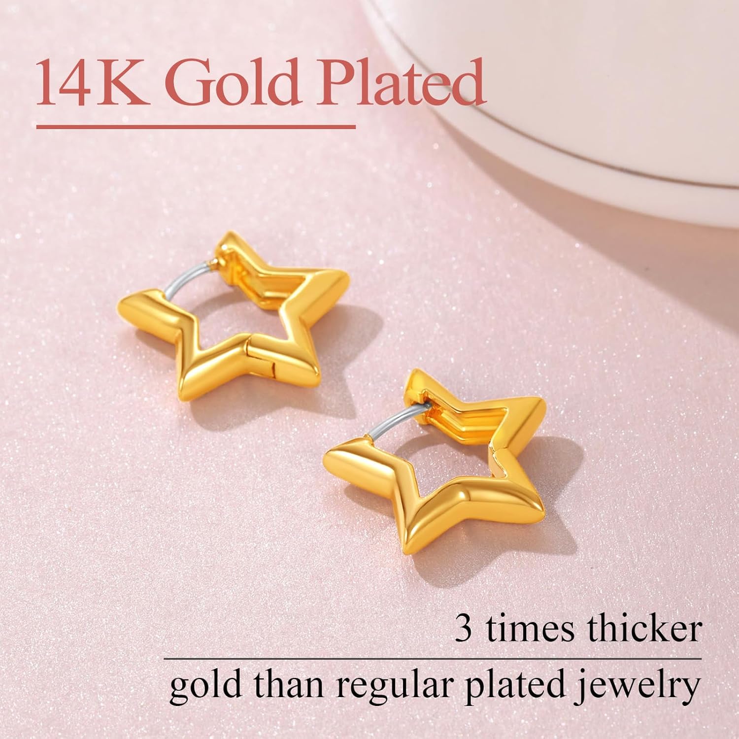Hollow Star Huggie Hoops Earrings