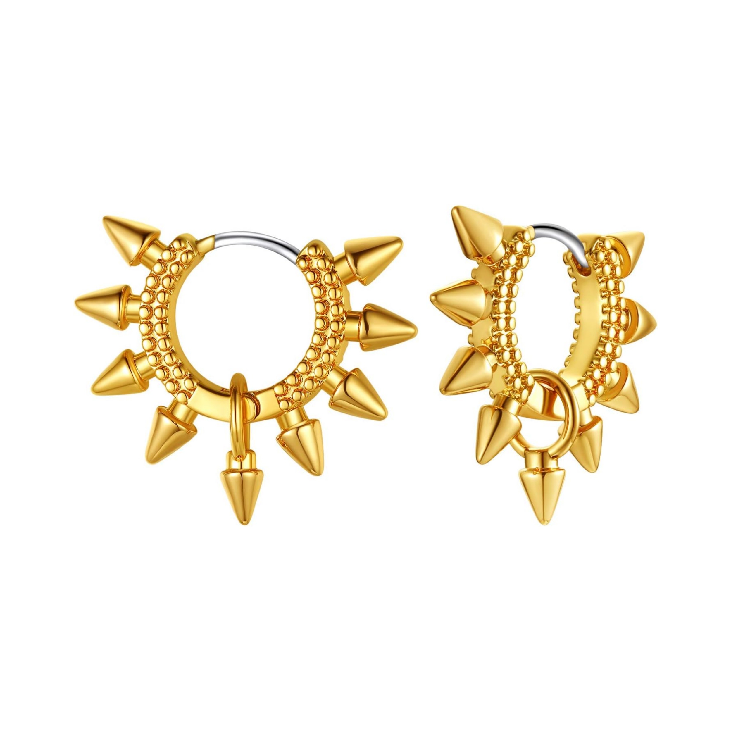 Awl Shaped Huggie Hoop Studs Earrings