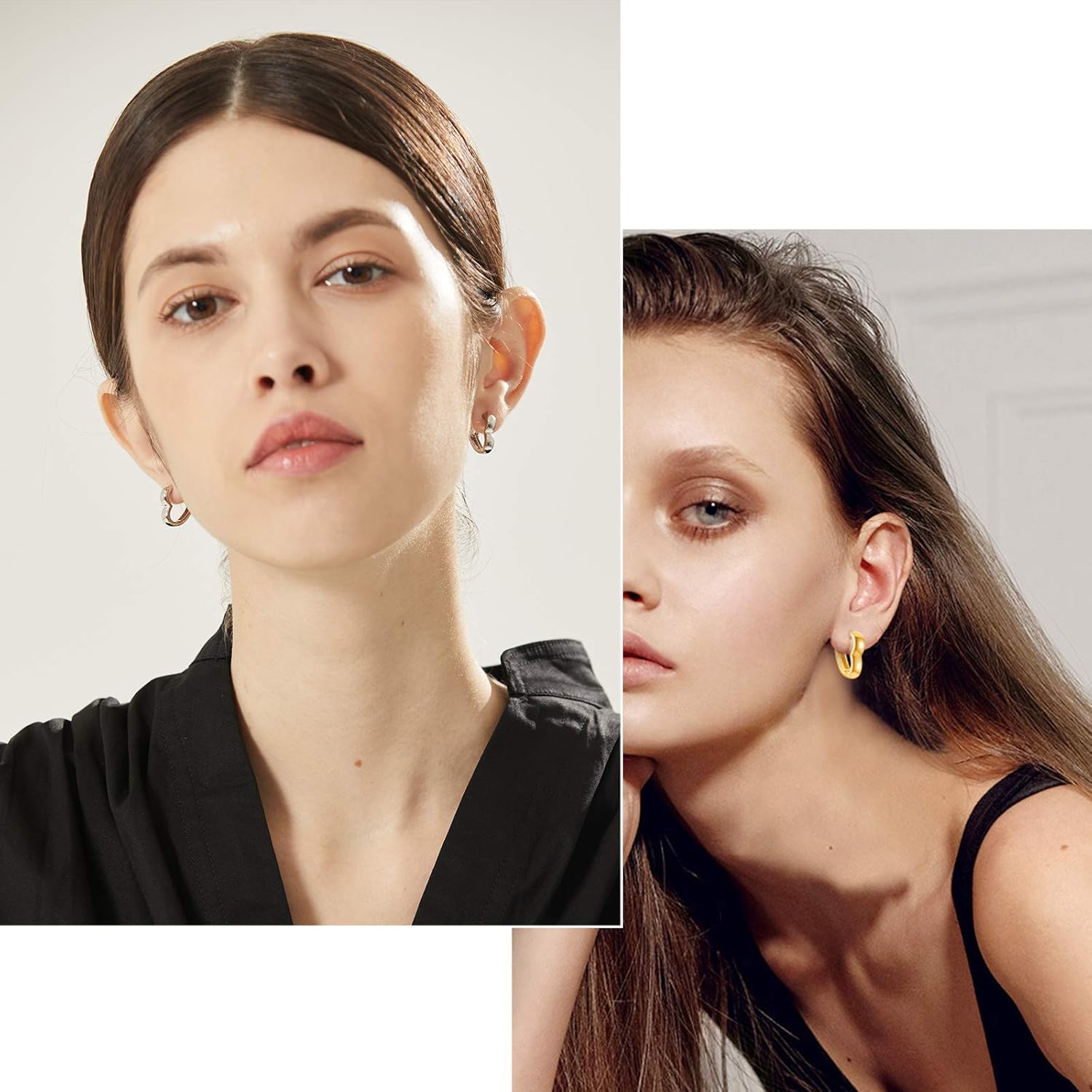 Hollow Heart Cute Small Huggie Hoops Earrings