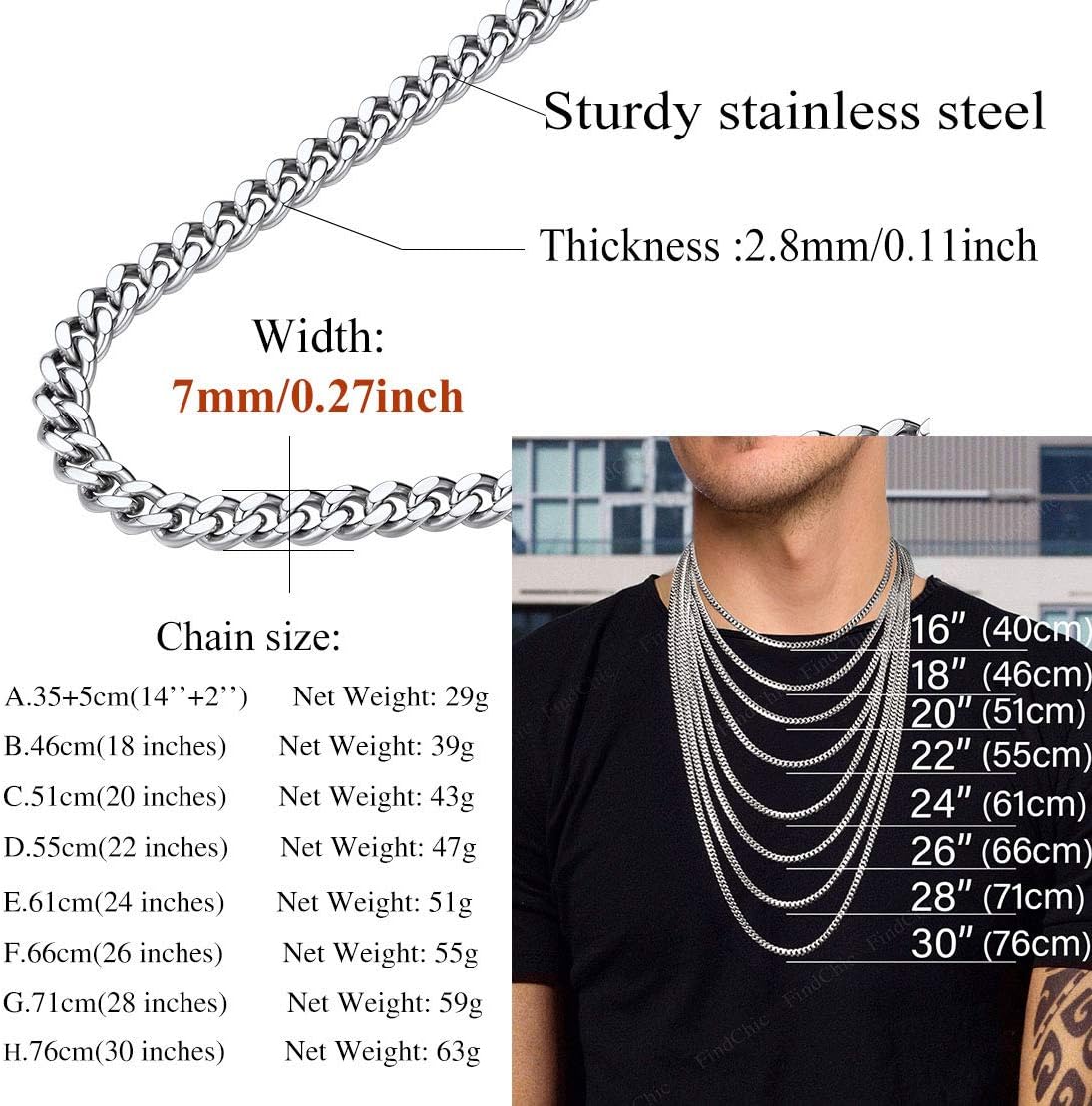 Hip Hop Curb Chain Necklace