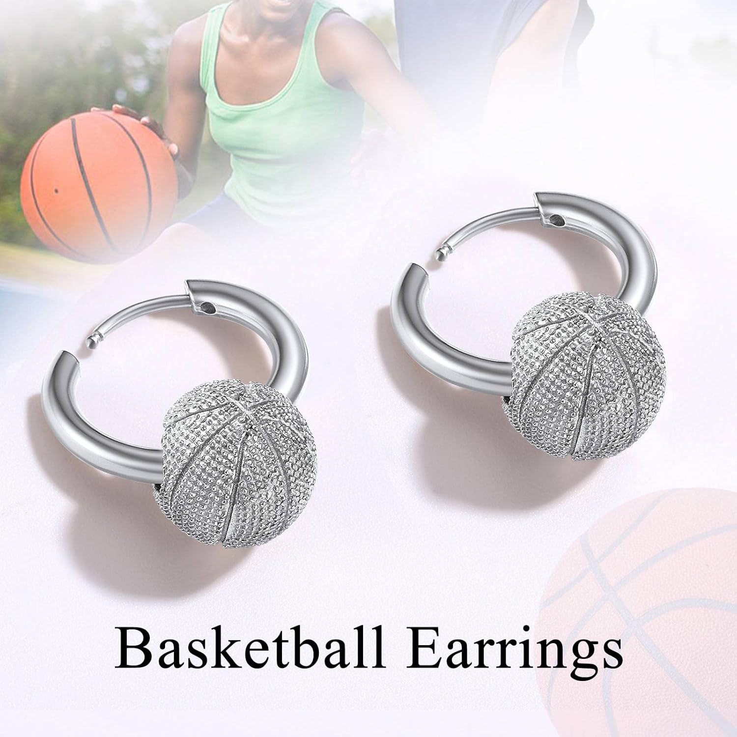 Basketball Hoops Huggie Earring