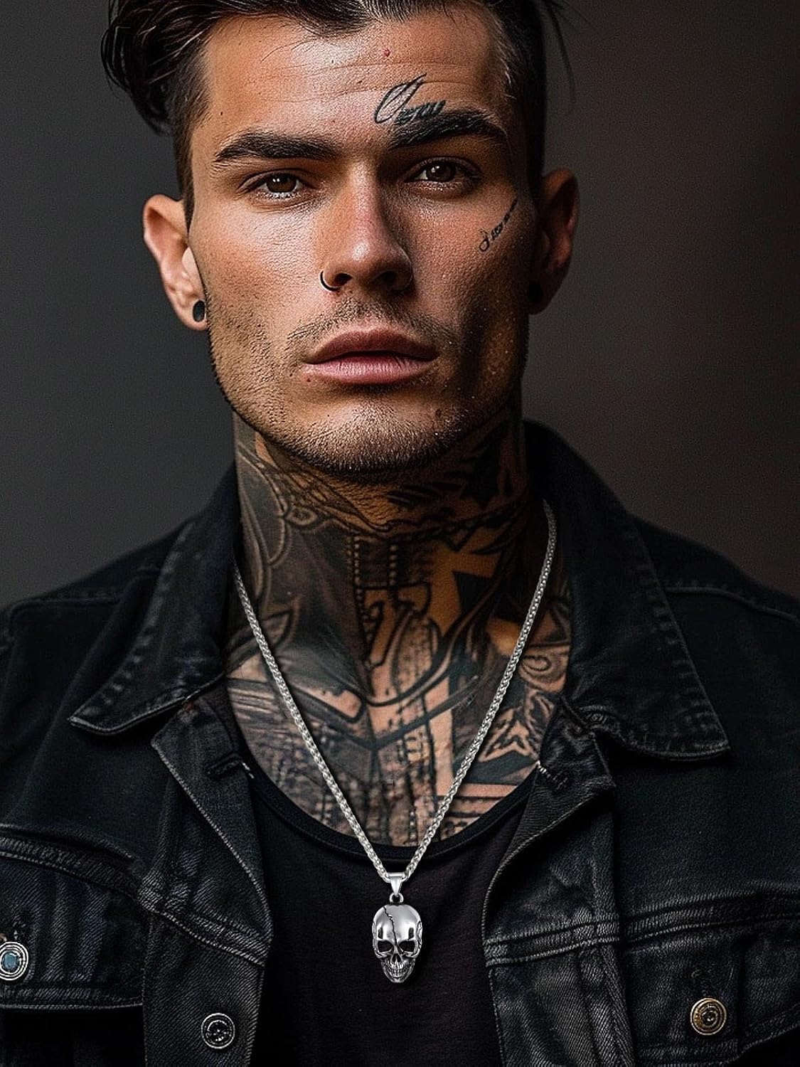 Skull Fissured Head Pendant Necklaces