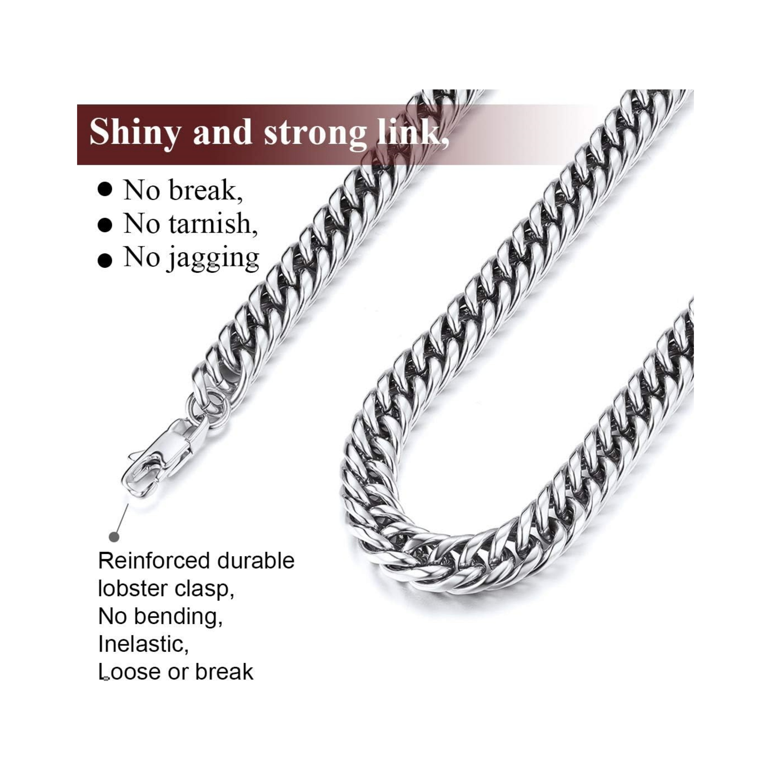 9mm Double Tight Cuban Curb Chunky Link Chain