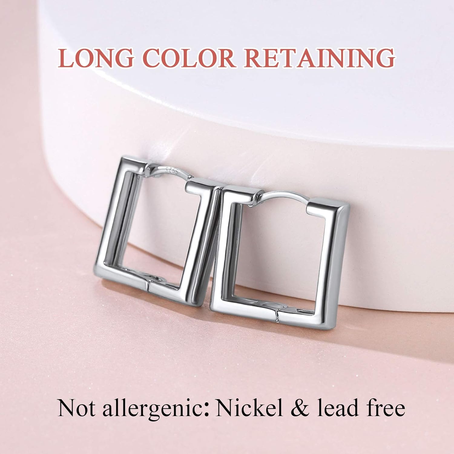 Hollow Small Square Huggie Hoop Earrings