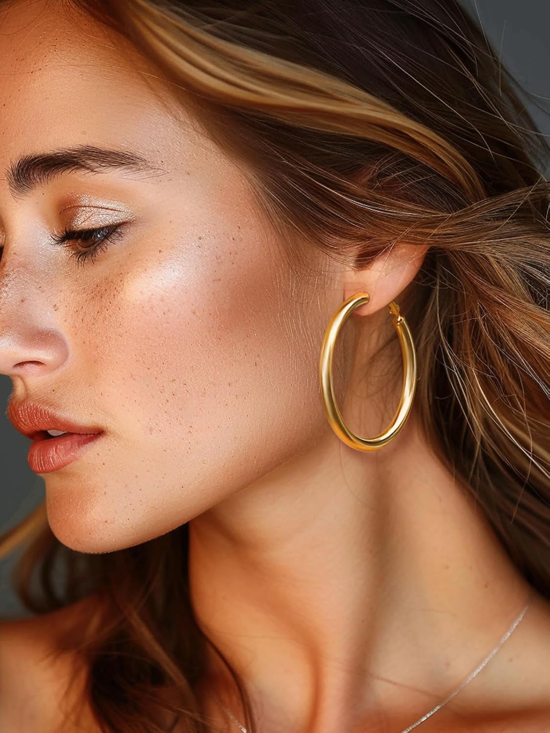 Classic Stainless Steel Tube Hoop Rounded Loop Earrings