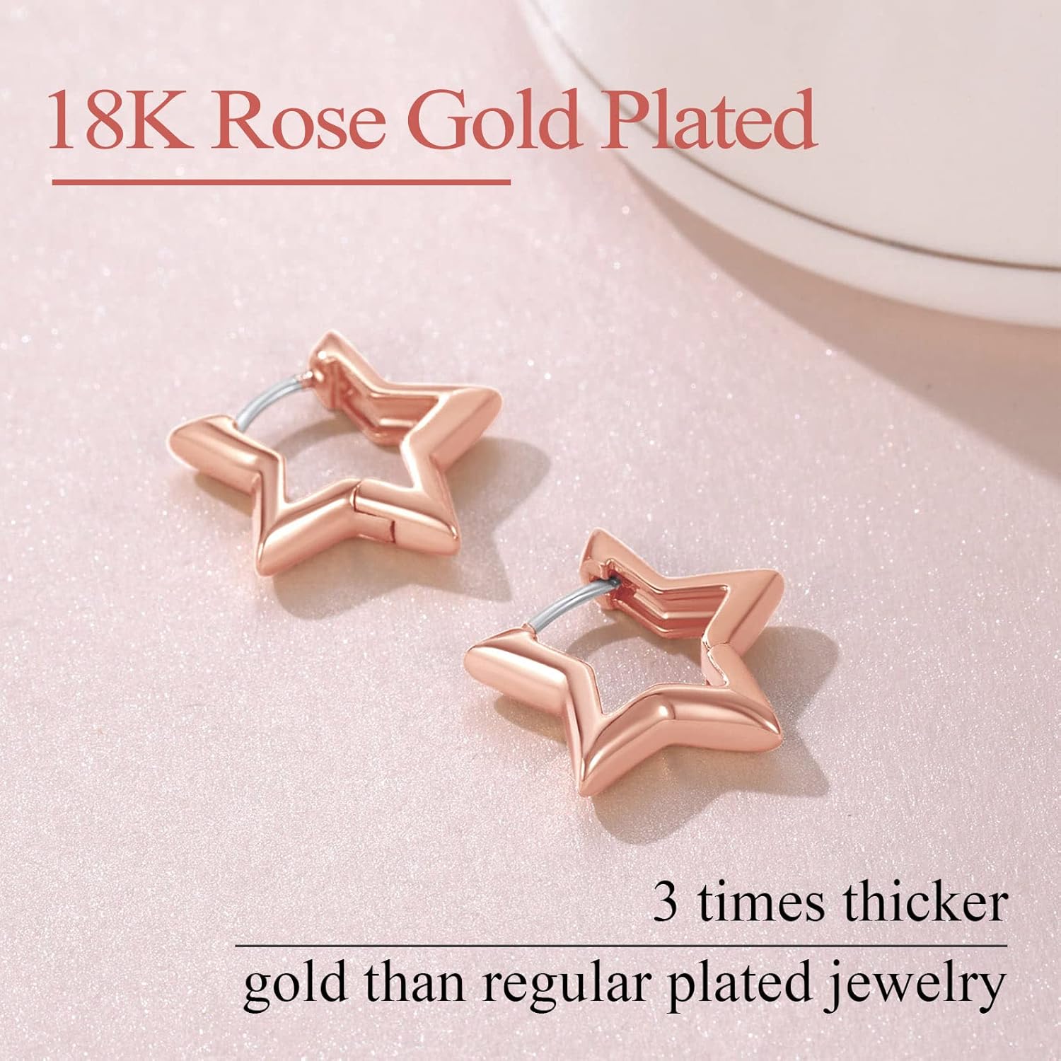 Hollow Star Huggie Hoops Earrings