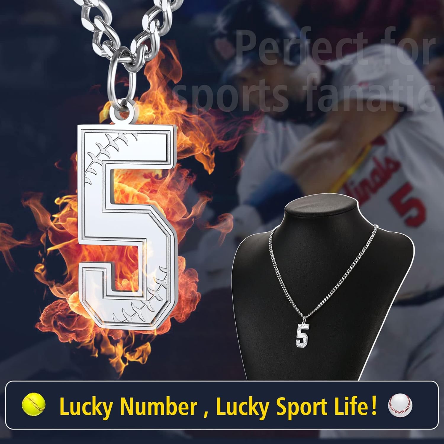 Thorn Mark Lucky Number 5 Necklaces