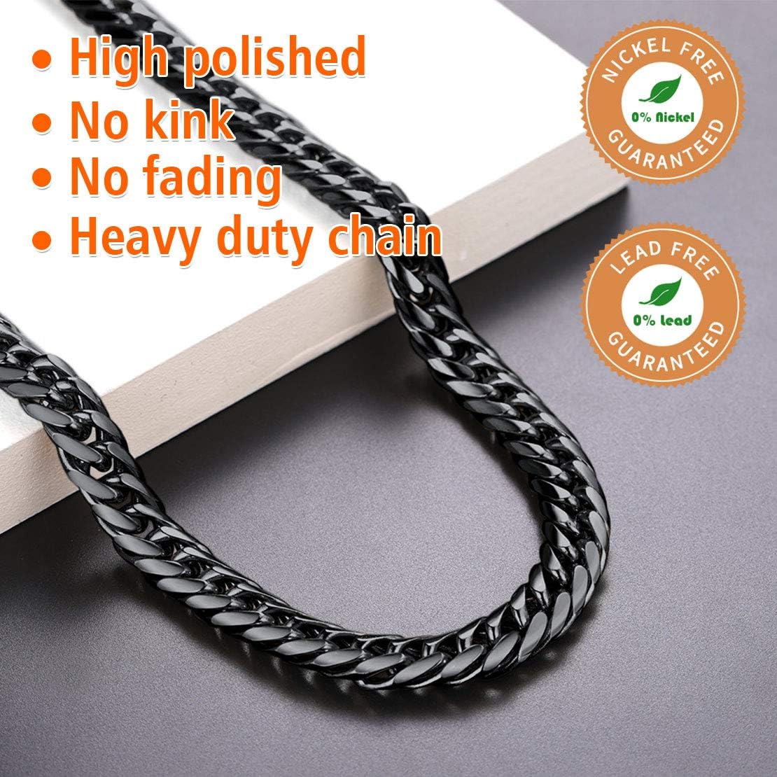 12MM Thick Cuban Link Chain Chunky Necklace