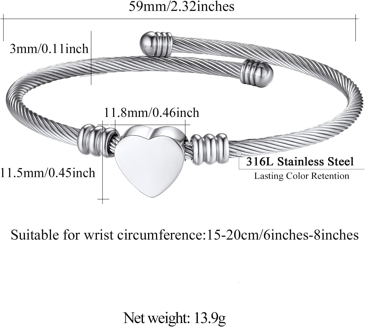 Heart Charm Adjustable Bracelets