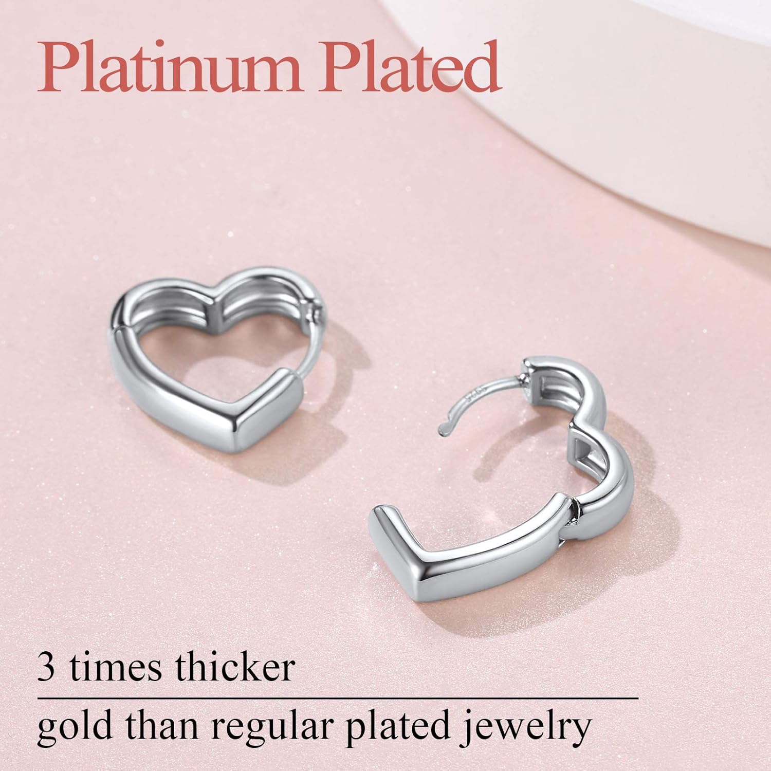 Hollow Heart Cute Small Huggie Hoops Earrings