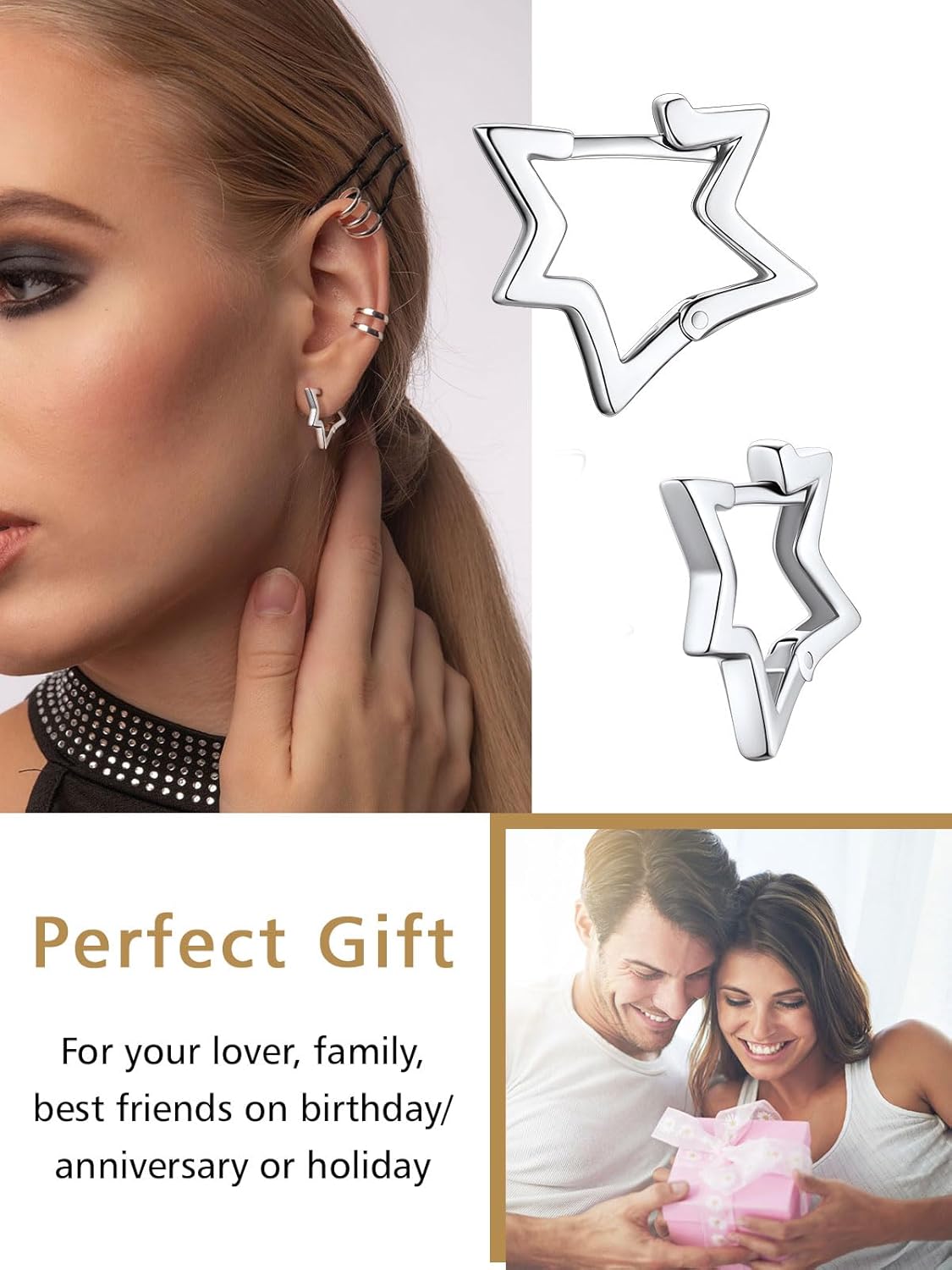 Star Huggie Earrings