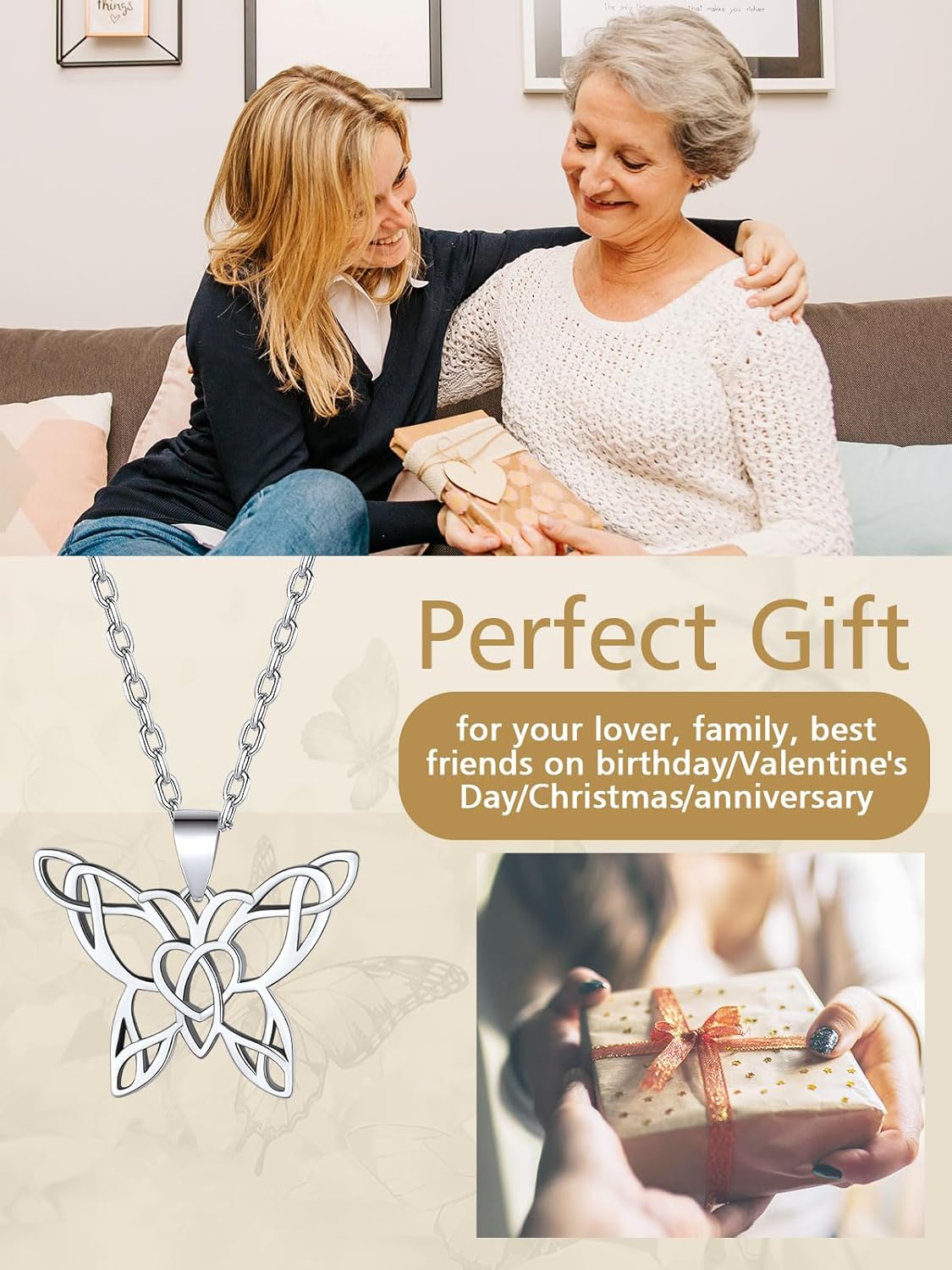 Dainty Hollow Butterfly Necklace