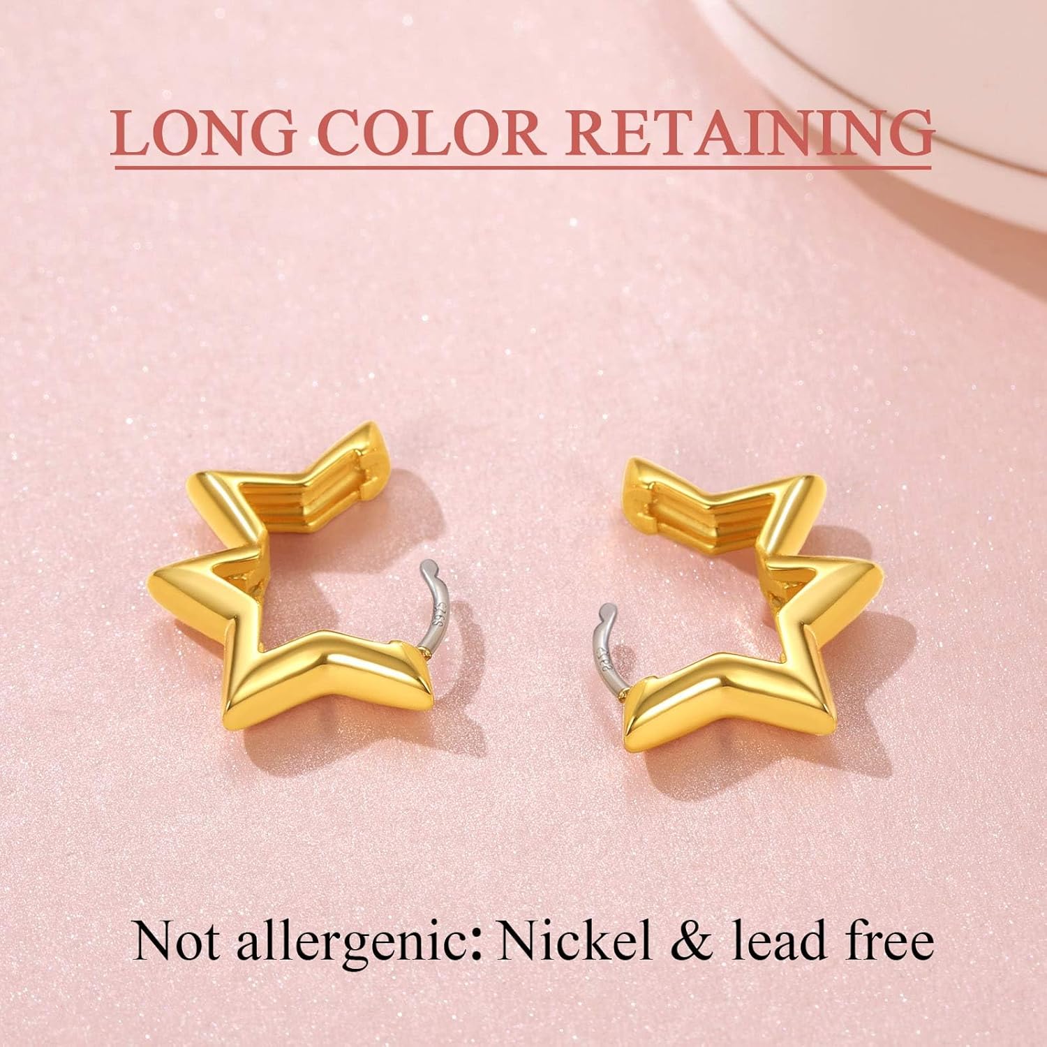 Hollow Star Huggie Hoops Earrings
