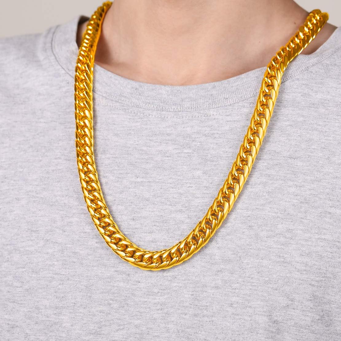 12MM Thick Cuban Link Chain Chunky Necklace