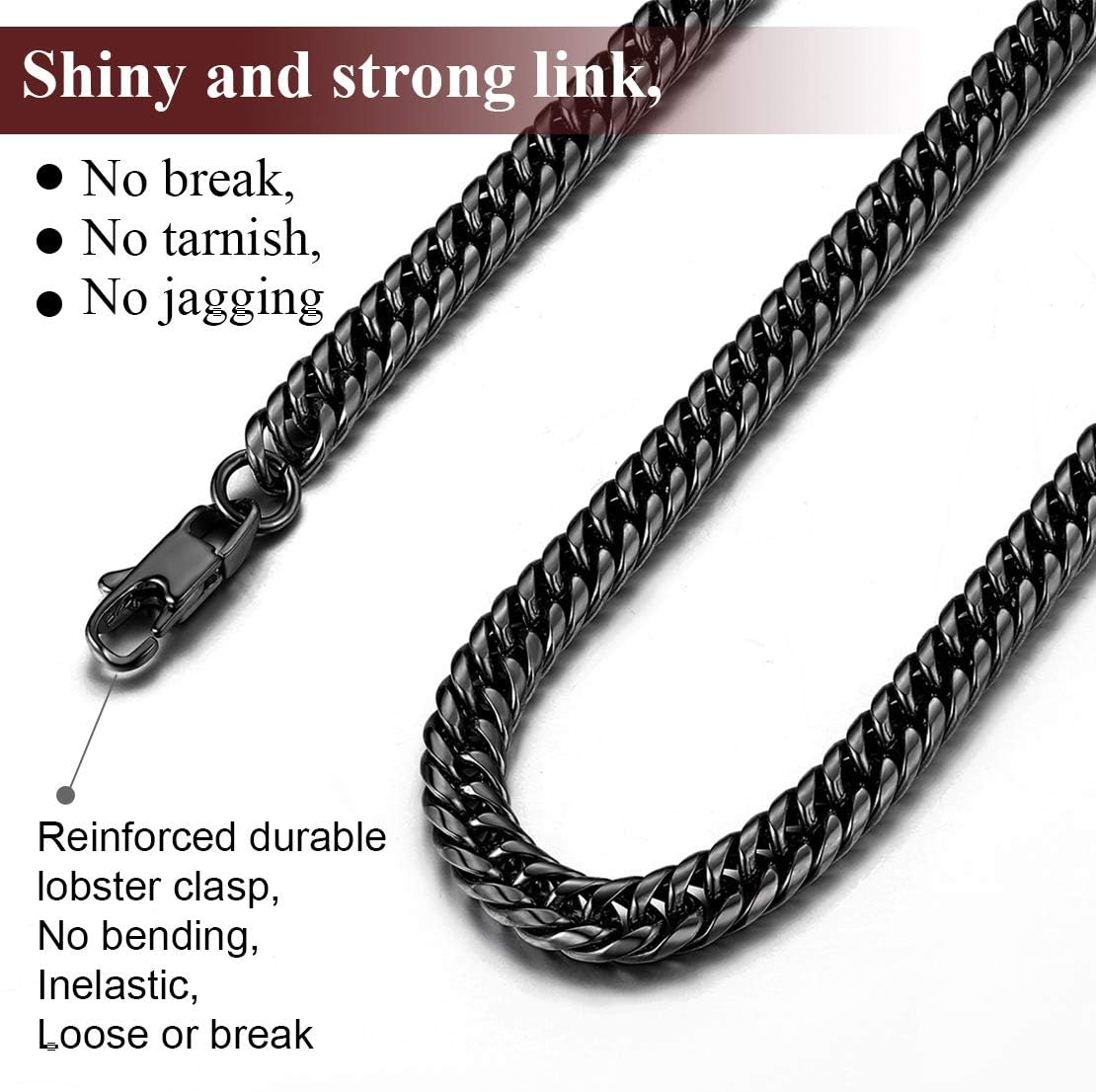 6mm Width Stainless Steel Double Tight Cuban Curb Link Chain
