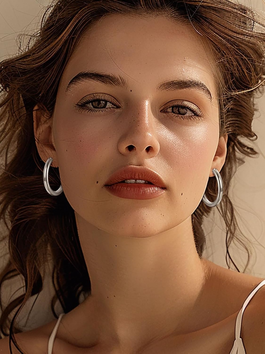 Classic Stainless Steel Tube Hoop Rounded Loop Earrings