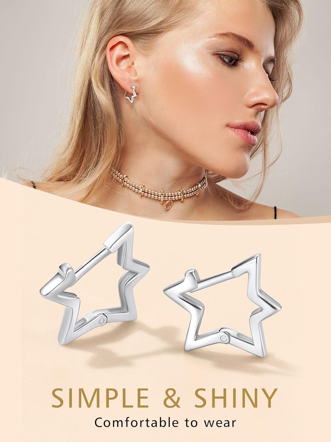 Star Huggie Earrings
