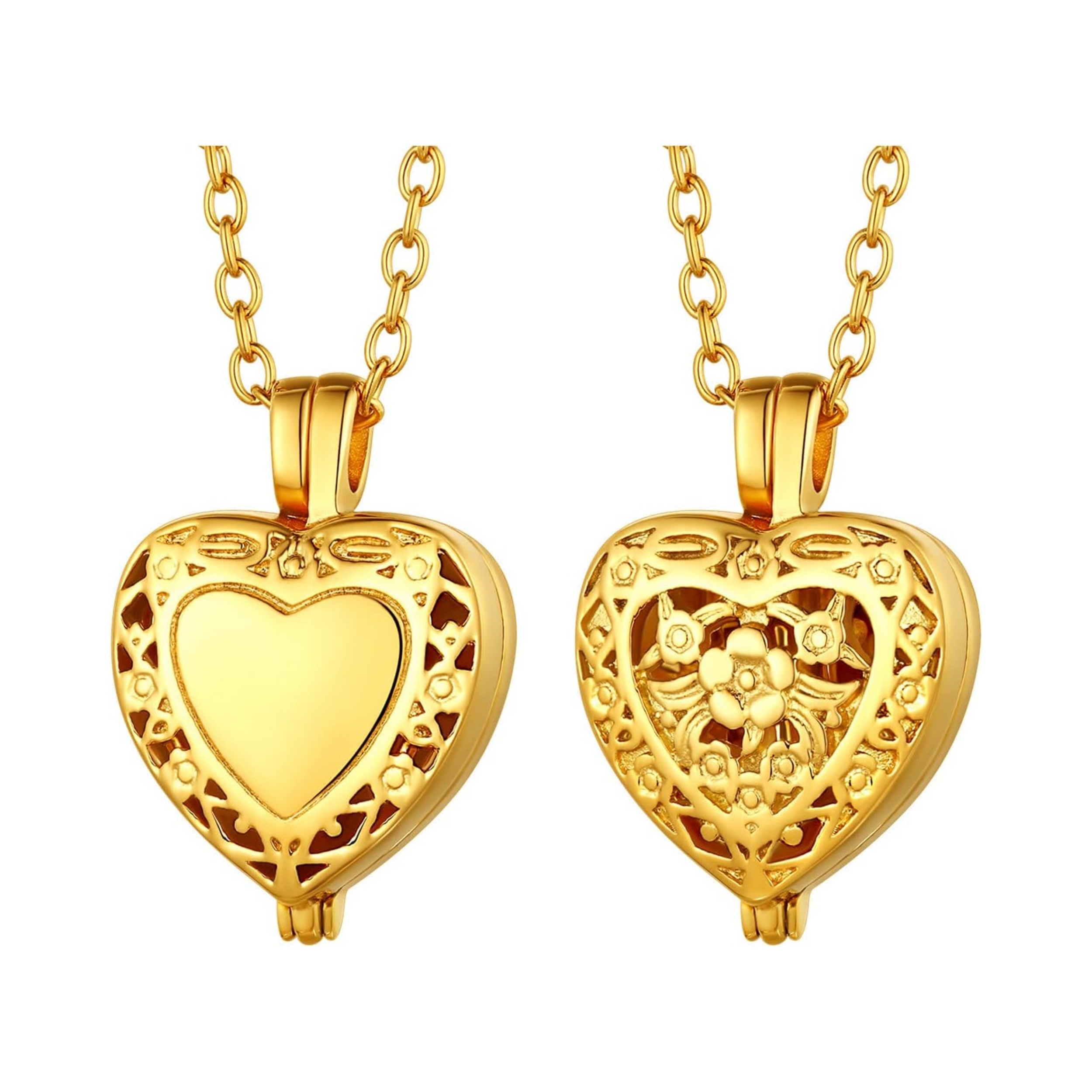 Hollow heart Vintage Urn Necklaces