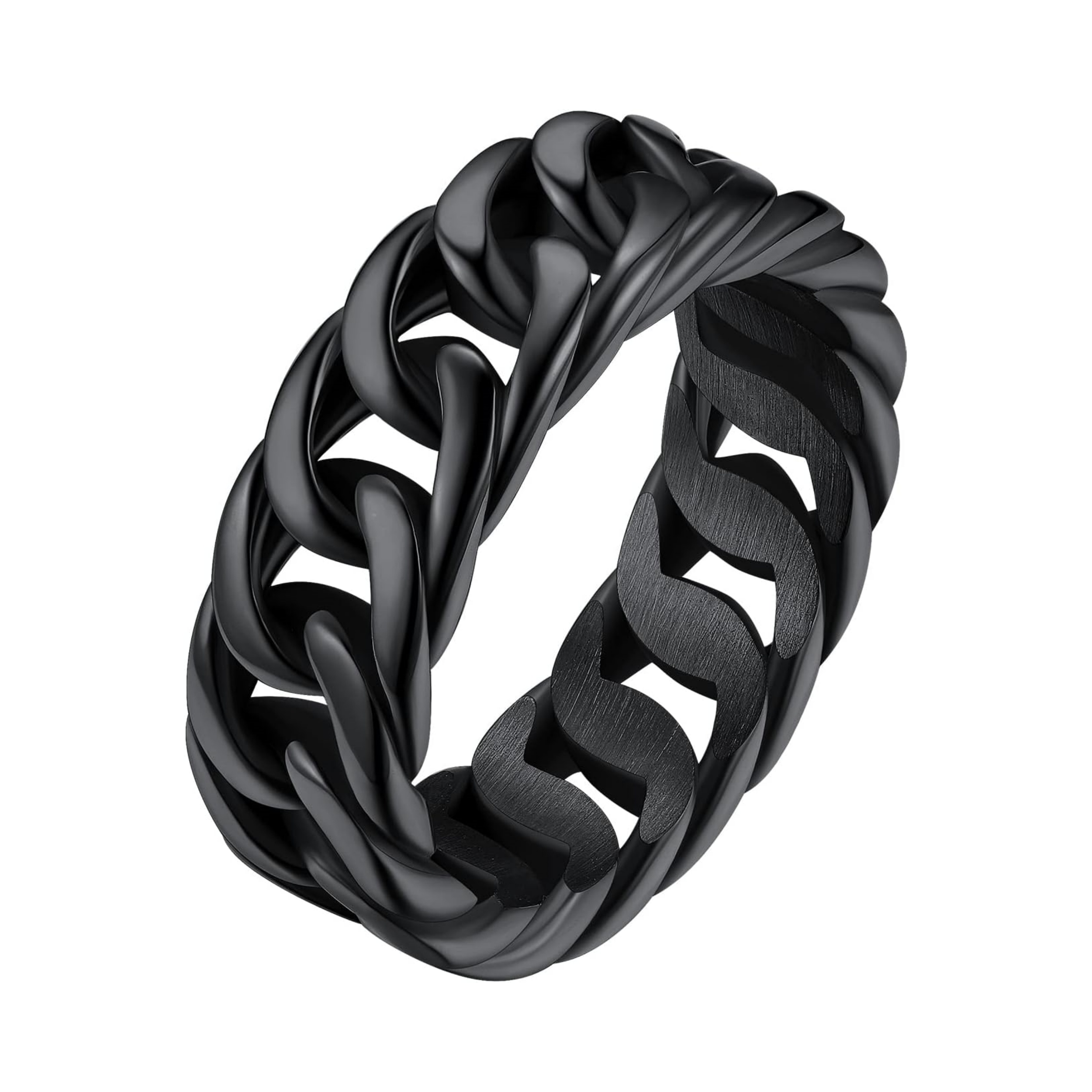 Index Middle Knuckle Finger Hollow Band Statement Chain Rings