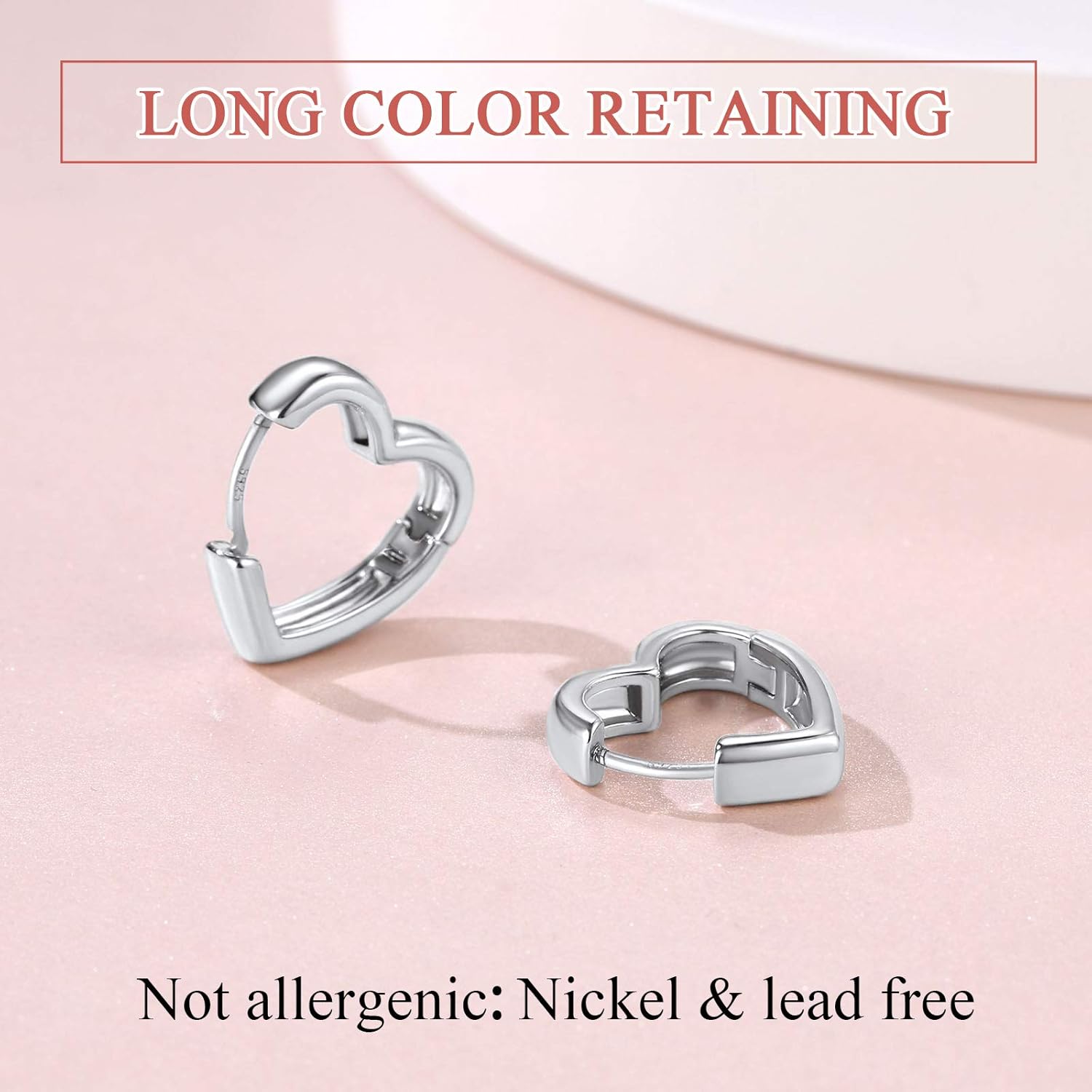 Hollow Heart Cute Small Huggie Hoops Earrings