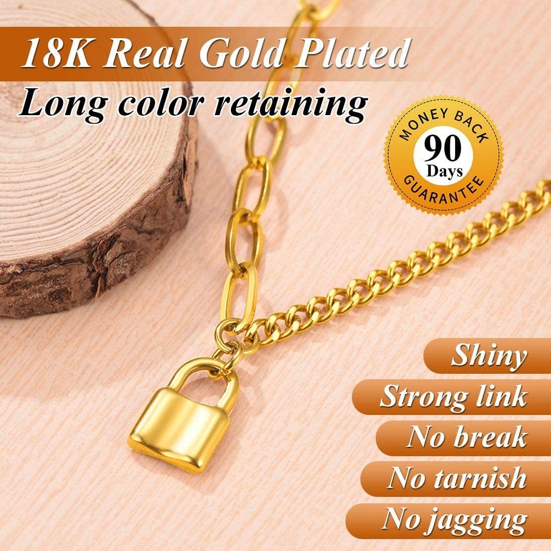 Padlock Pendant Friendship Statement Necklace 